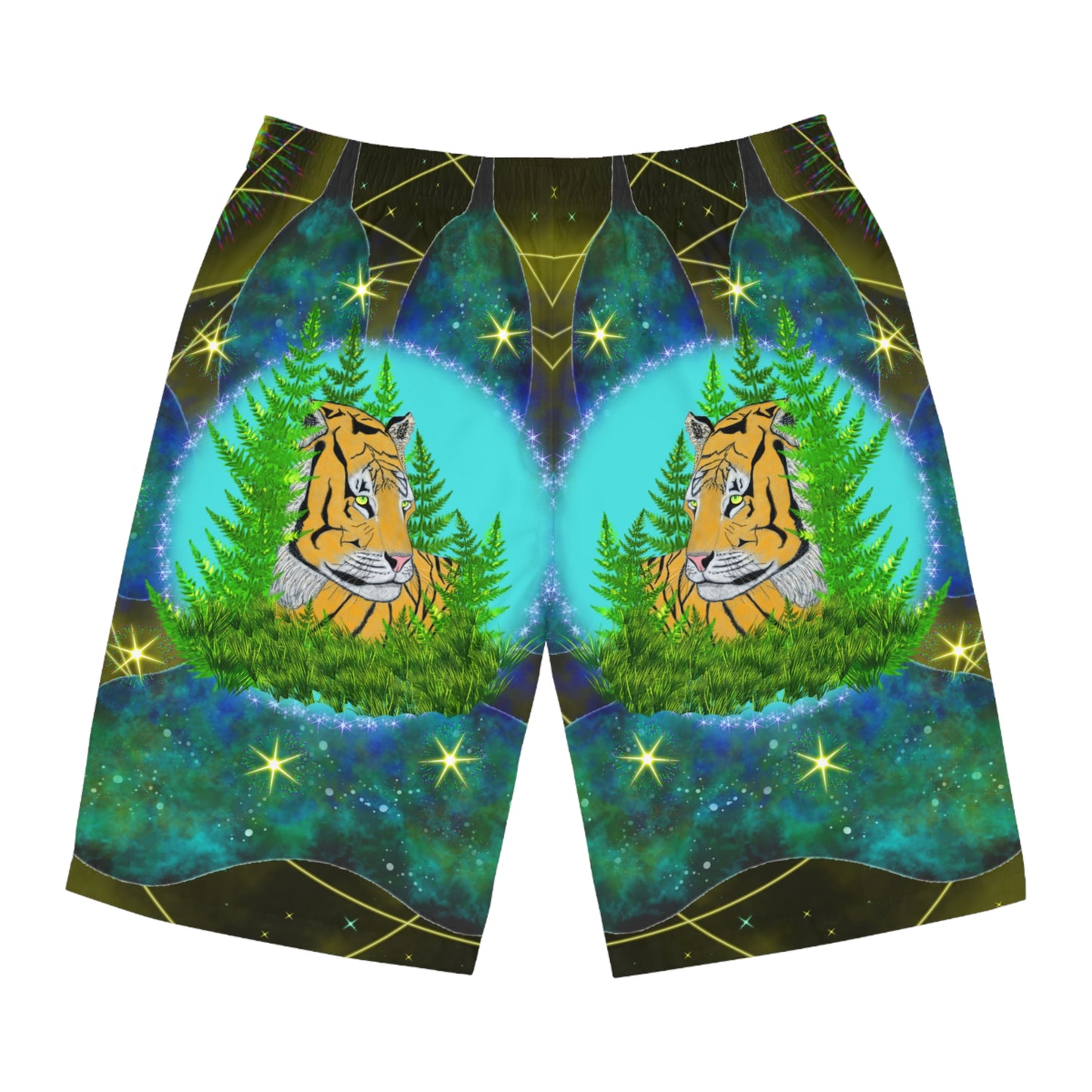 Tiger Mandala Men's Board Shorts
