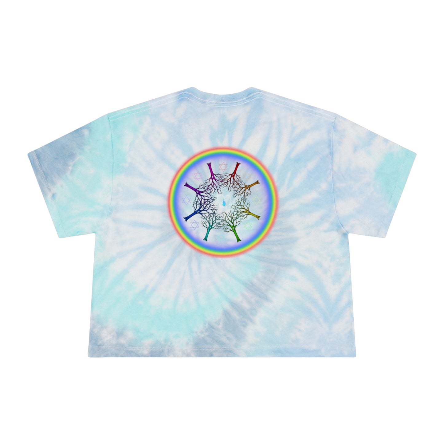 PRIDE Rainbow Roots Women's Tie-Dye Crop Tee