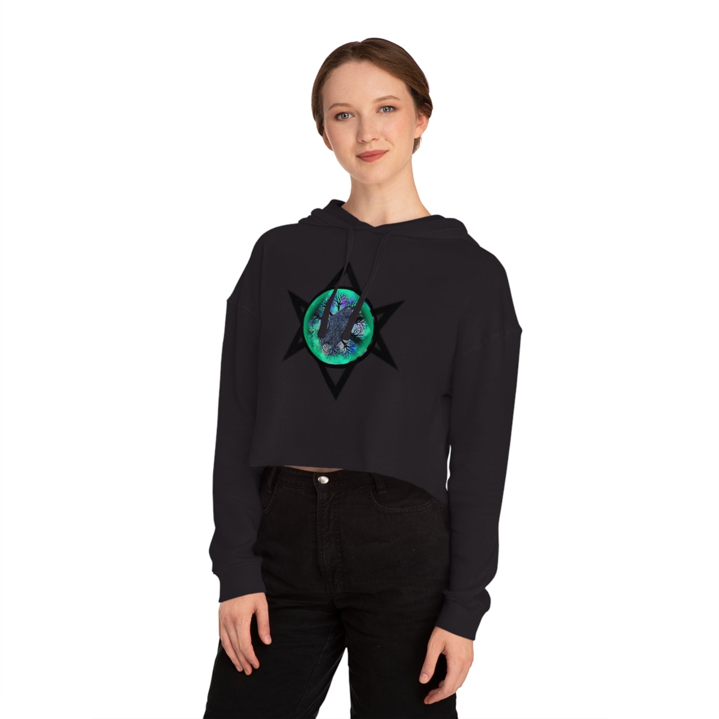 Raven Magick Women’s Cropped Hooded Sweatshirt