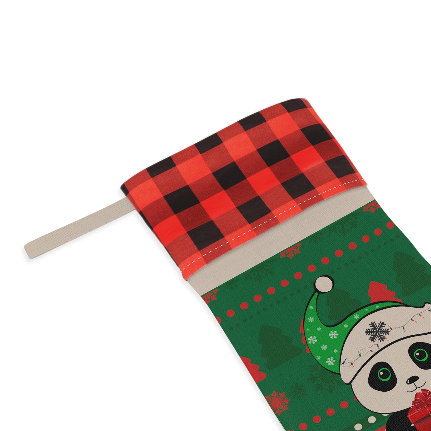 Panda Christmas sweater pattern Stocking