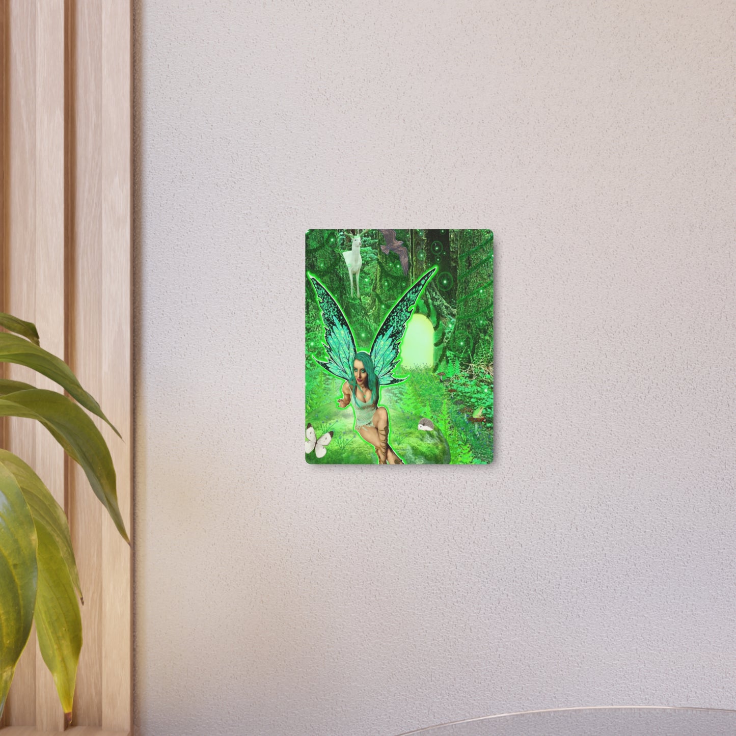 Mystic Forest Fairy, Fantasy Art, Metal Wall Art, Wall Decor, Nature Lover Gift, Original Art, Unique Gifts