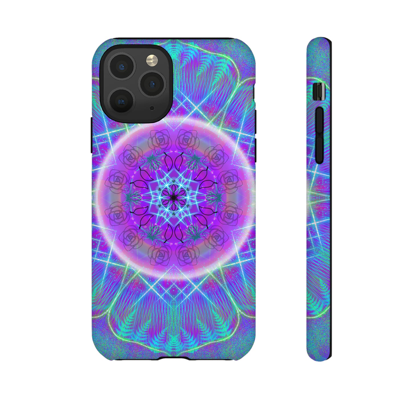Psychedelic Mandala Protective Phone Case, Samsung, iPhone, Pixel, all sizes