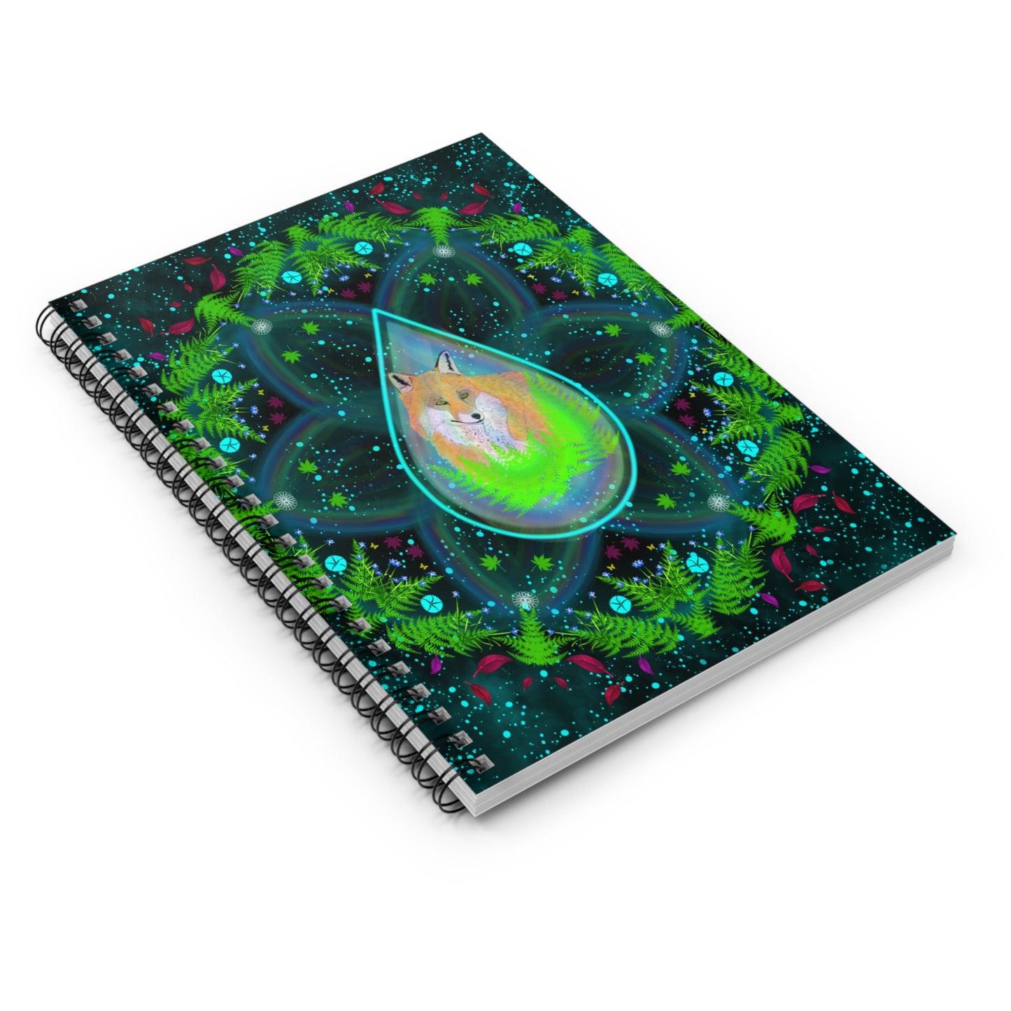 Fox Medicine Mandala Spiral Notebook - Ruled Line