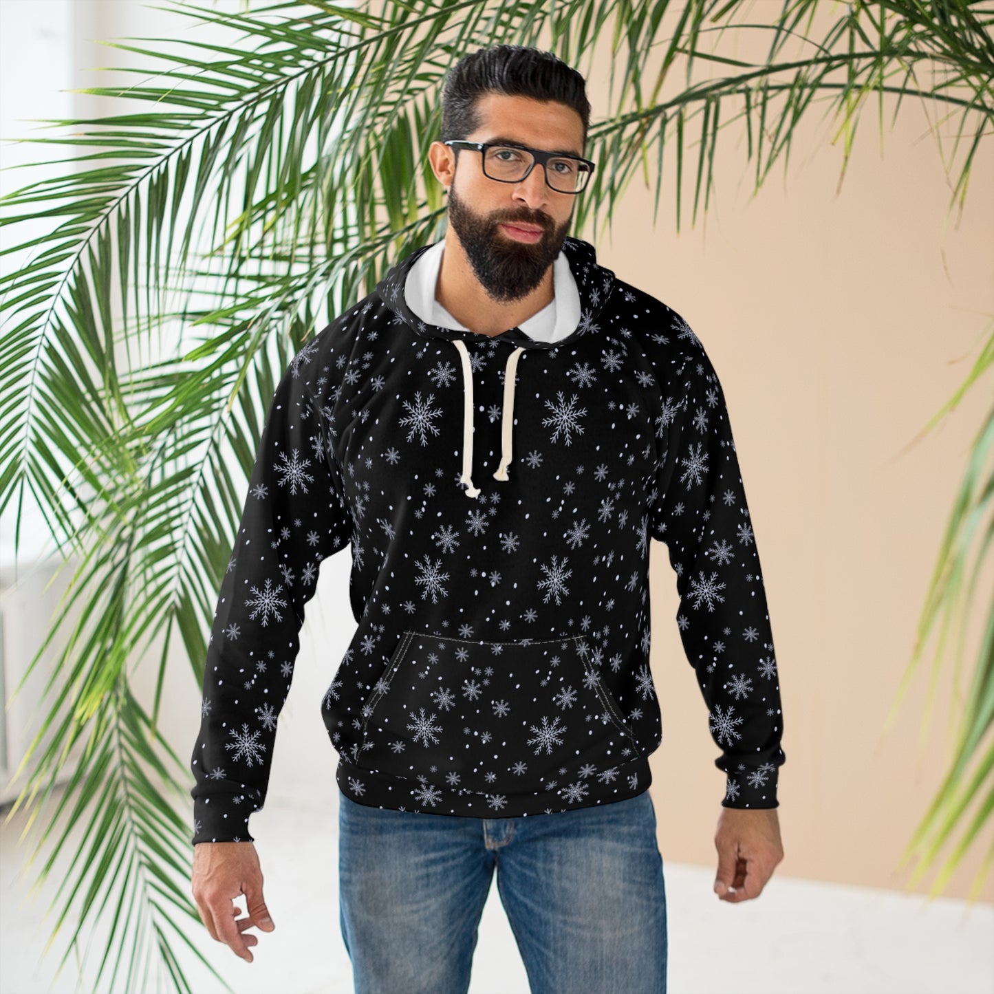 Falling Snow Christmas Pullover Hoodie