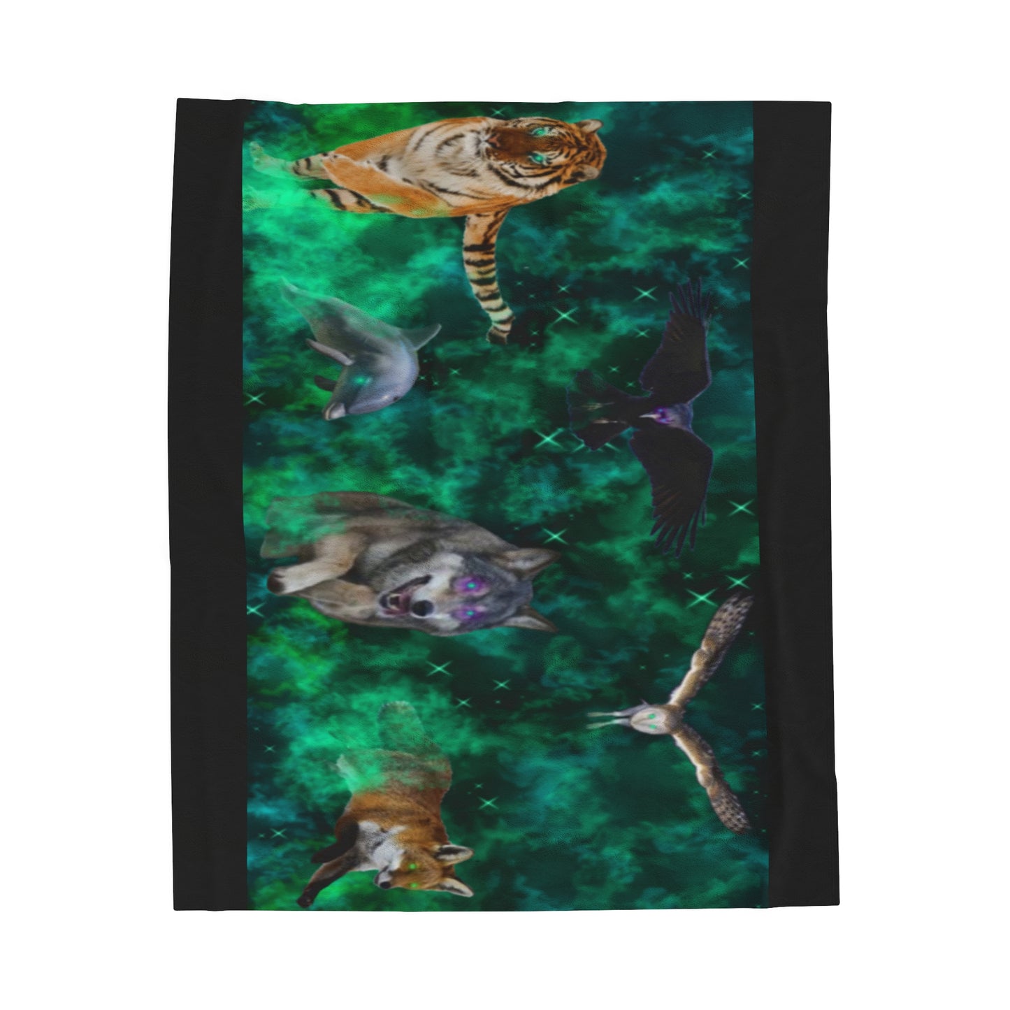 Mystic Animals Velveteen Plush Blanket