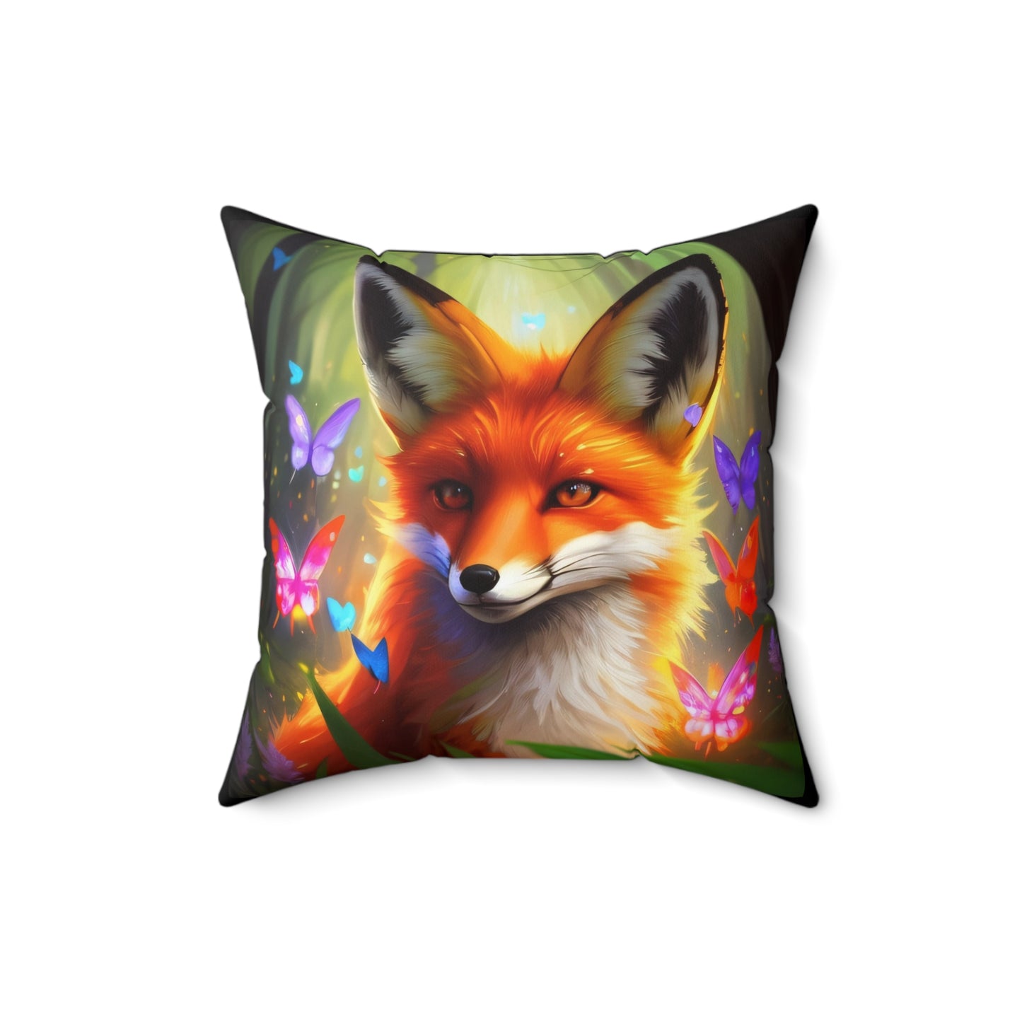 Dreamy Fox, Spun Polyester Square Pillow