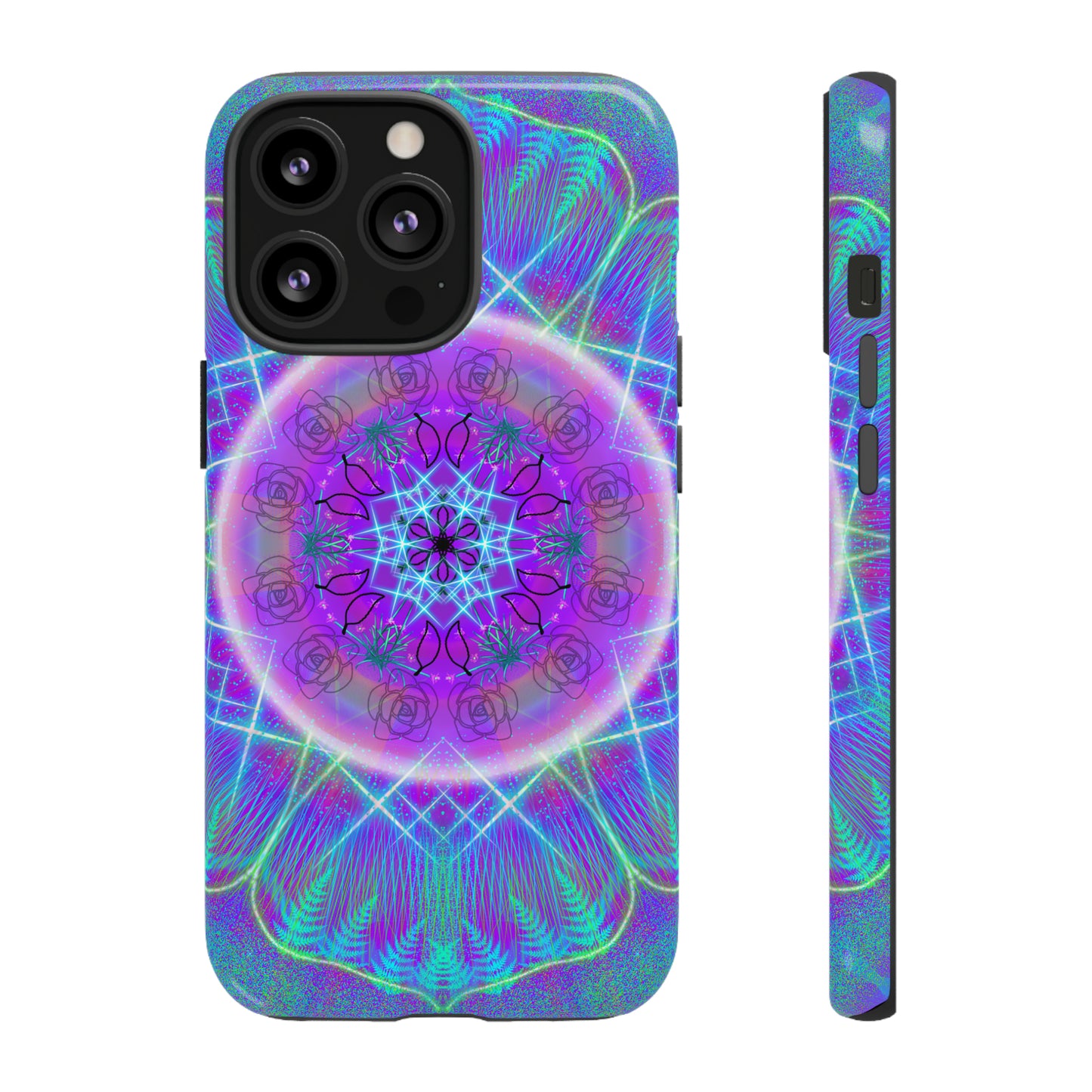 Psychedelic Mandala Protective Phone Case, Samsung, iPhone, Pixel, all sizes