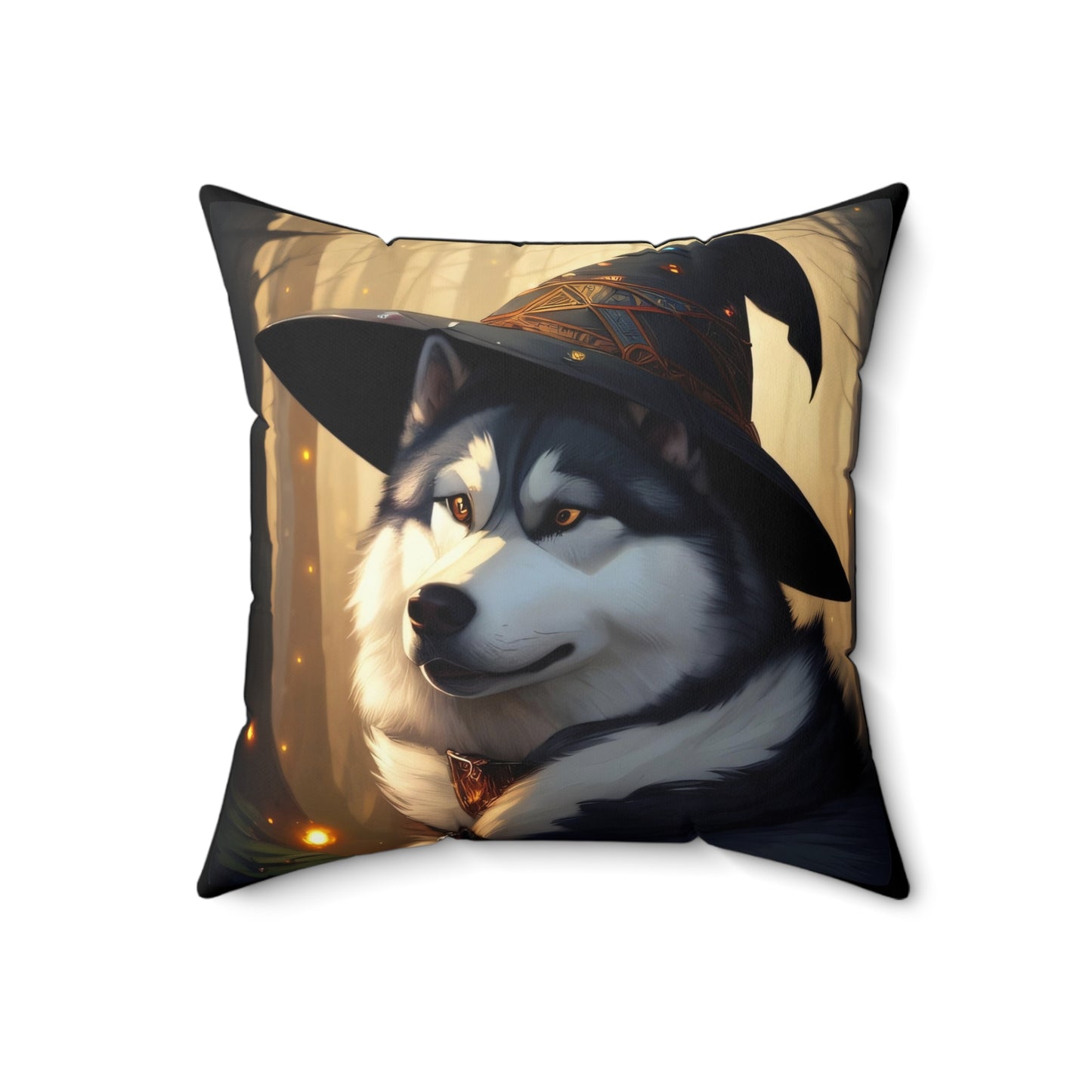 Sorcerer Pup, Spun Polyester Square Pillow