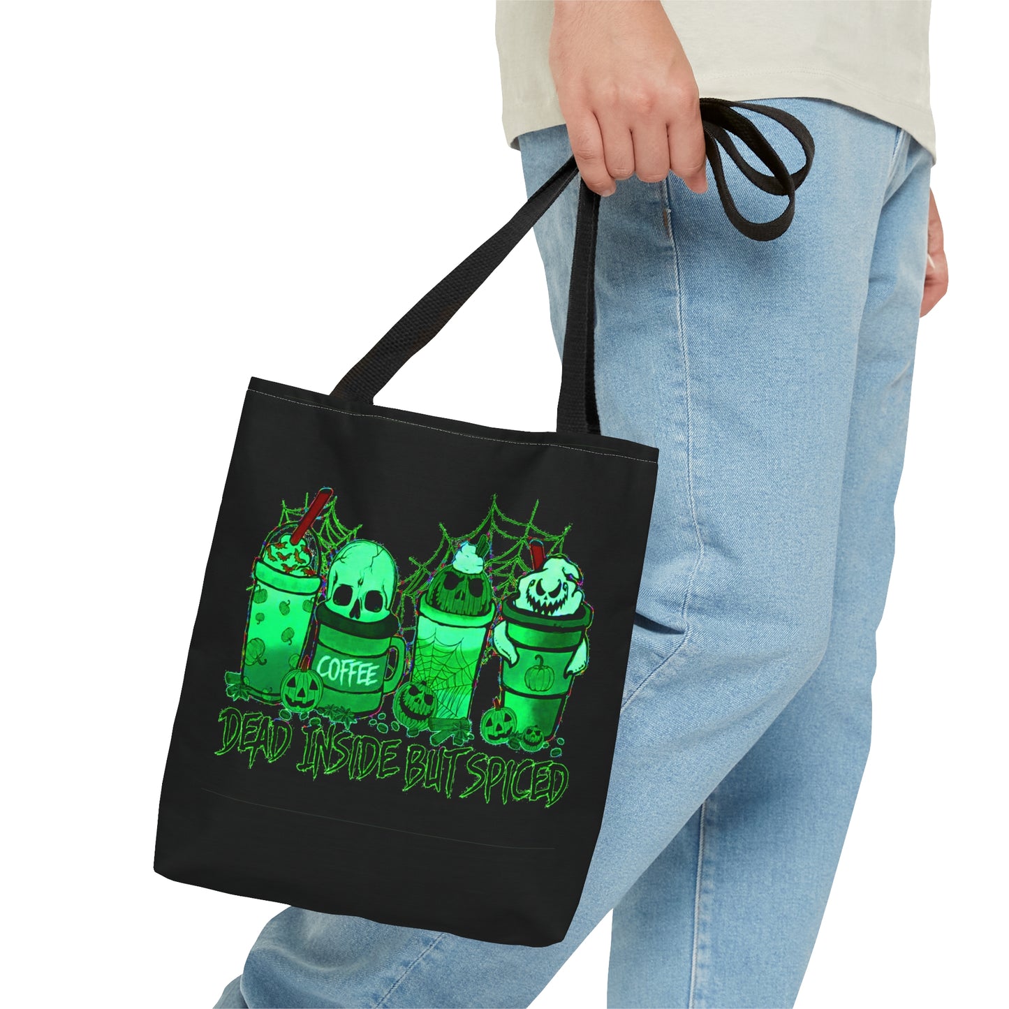 Dead Inside But Spiced Halloween Tote Bag