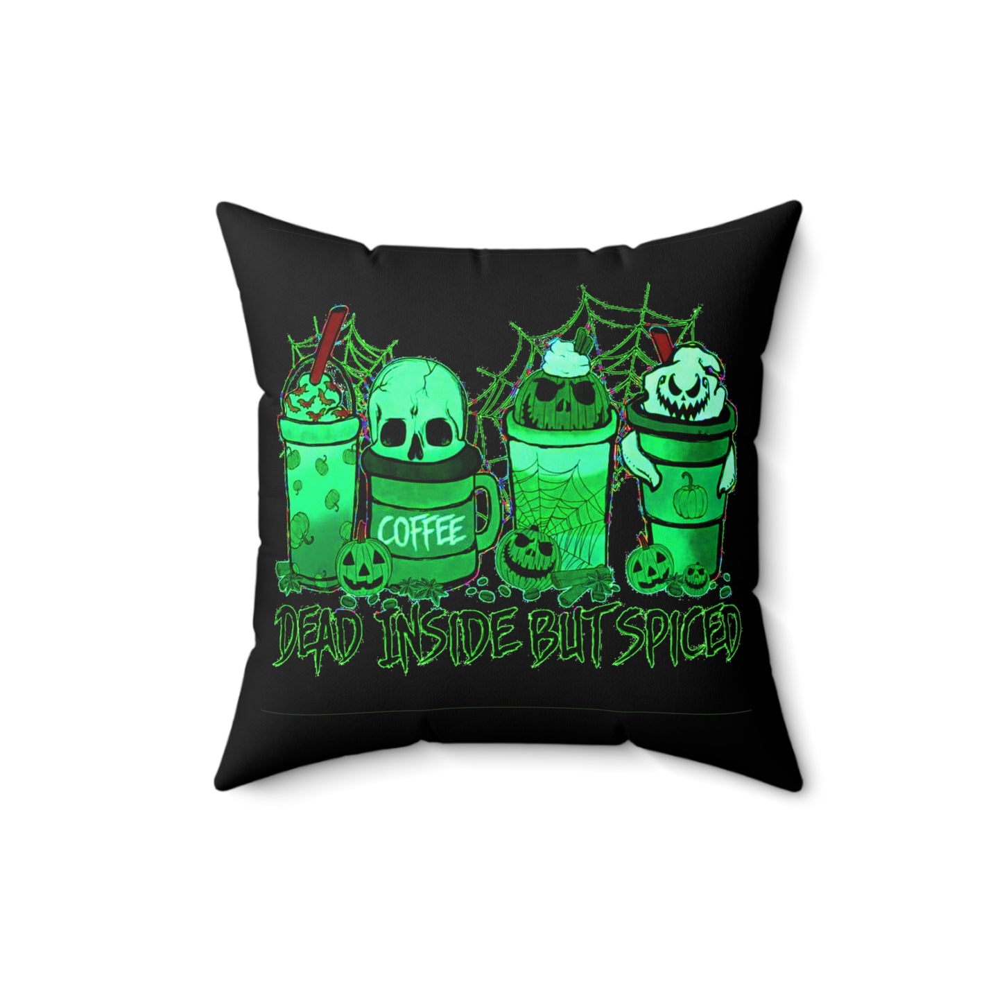 Dead Inside,  Halloween, Spun Polyester Square Pillow