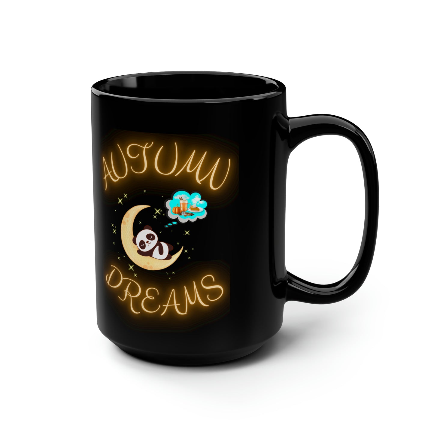 Autumn Dreams Black Mug, 15oz