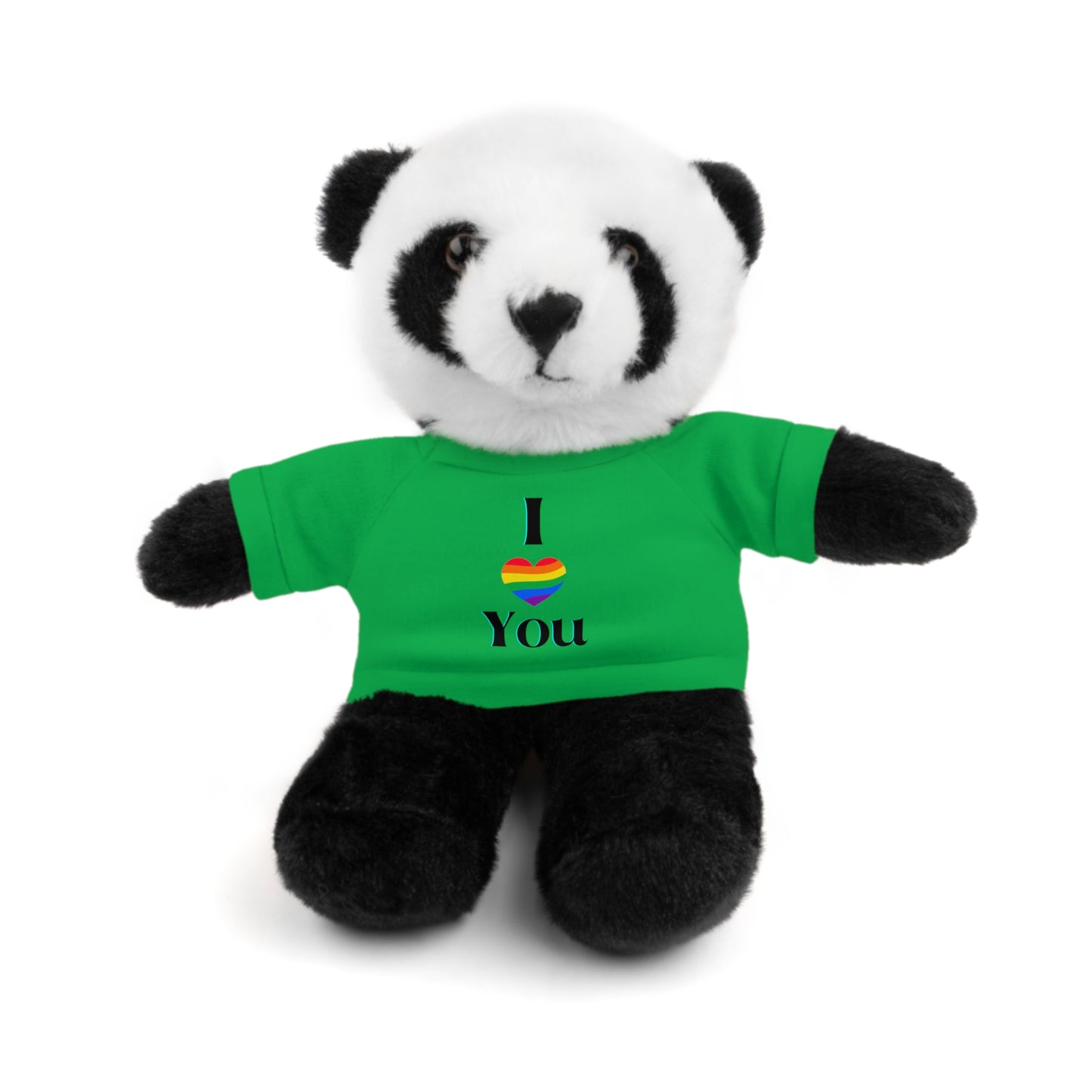 I Heart You Kids Cute Stuffed Animals with Tee; Panda, Sheep, Bunny, Lion, Jaguar, Teddy Bear