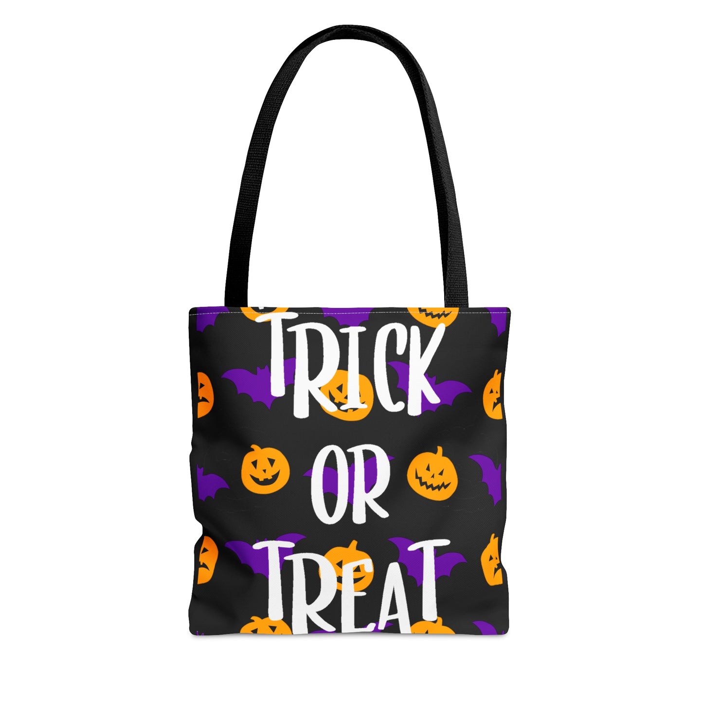 Trick Or Treat Pumpkins and Bats Halloween Candy Tote Bag