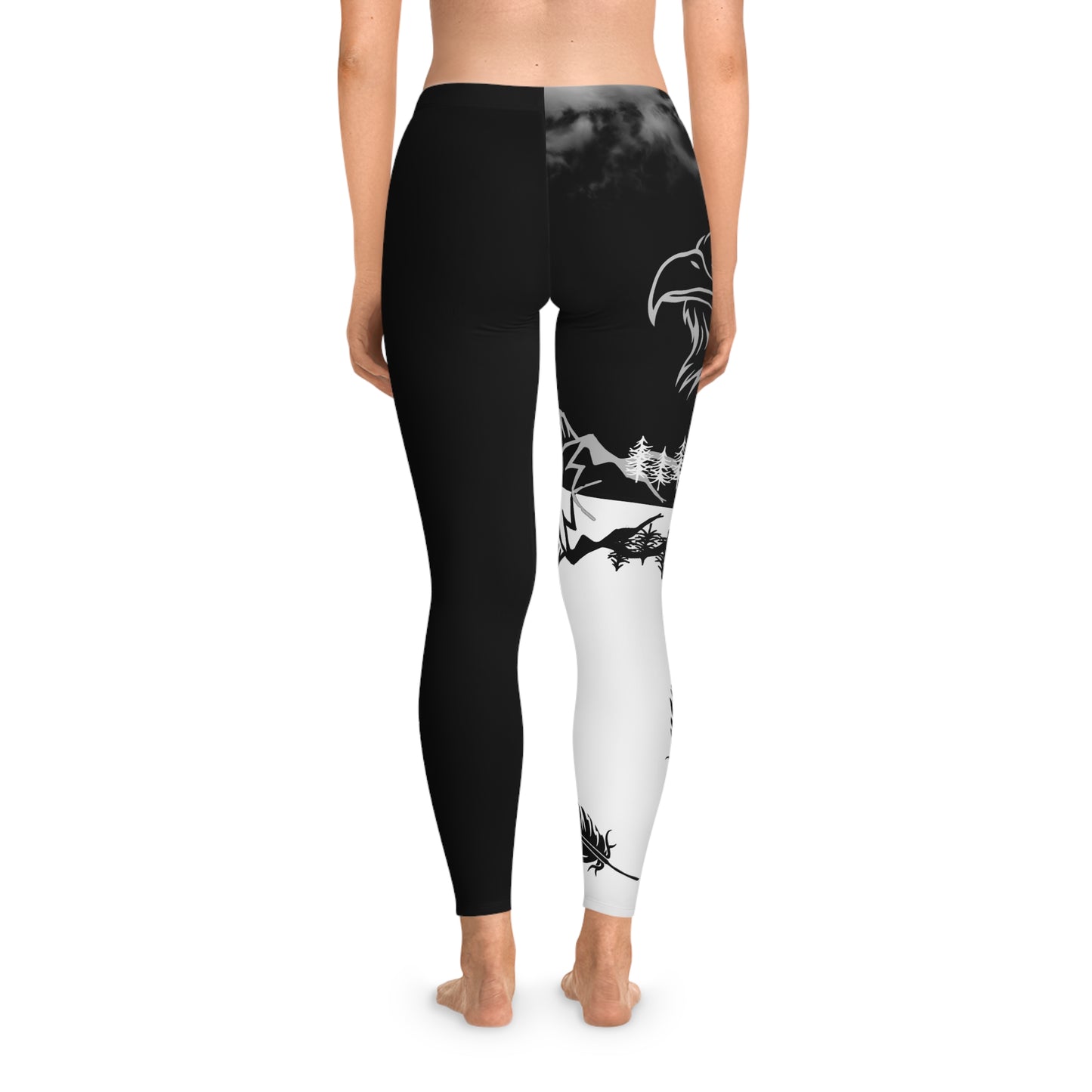 Mystic Eagle, Harlequin Style, Black Leggings