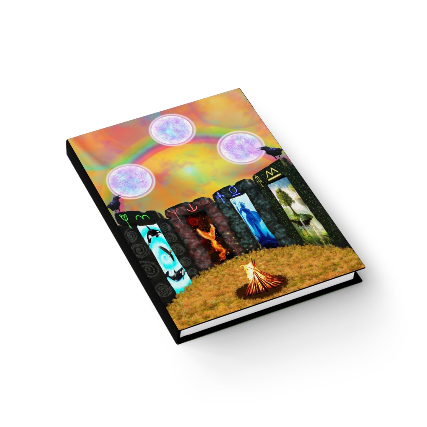 Sacred Portal of Divine Elements Hardcover Journal - Ruled Line