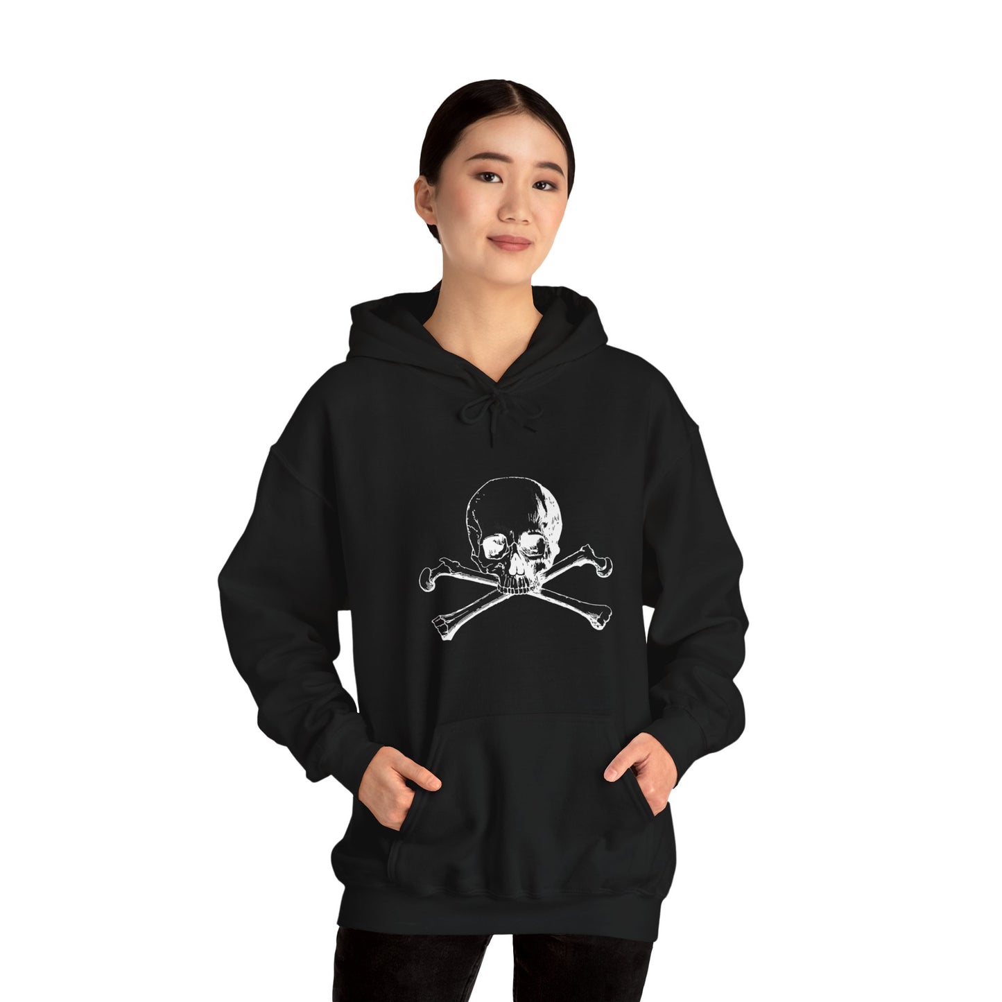 Unisex Heavy Blend™Skull Crossbones Hooded  Halloween Sweatshirt