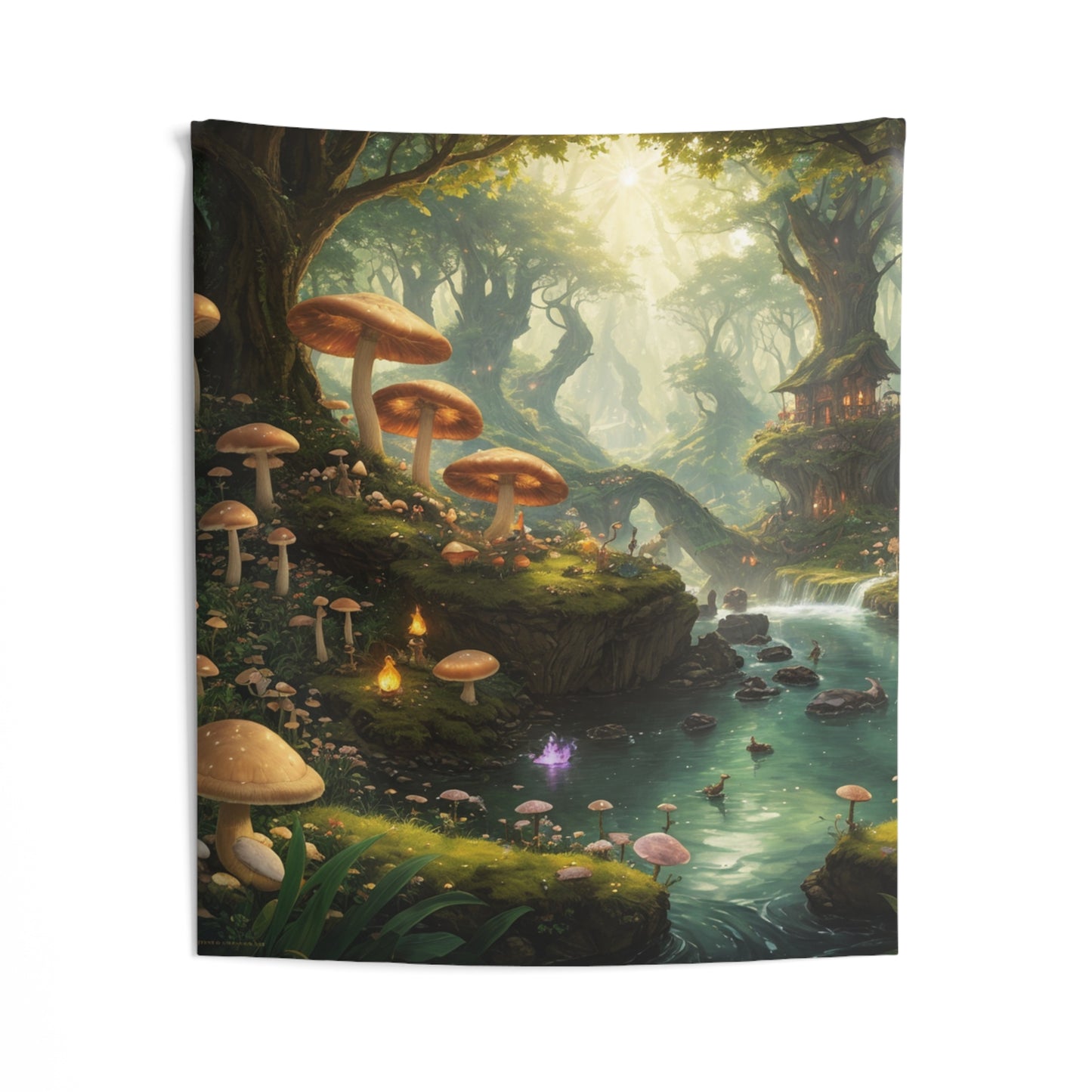 Fairylands River Of Life, Wall Tapestry 51 x 60