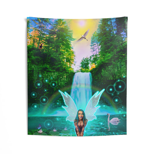 Mystic Water Fairy Indoor Wall Tapestry 51 x 60