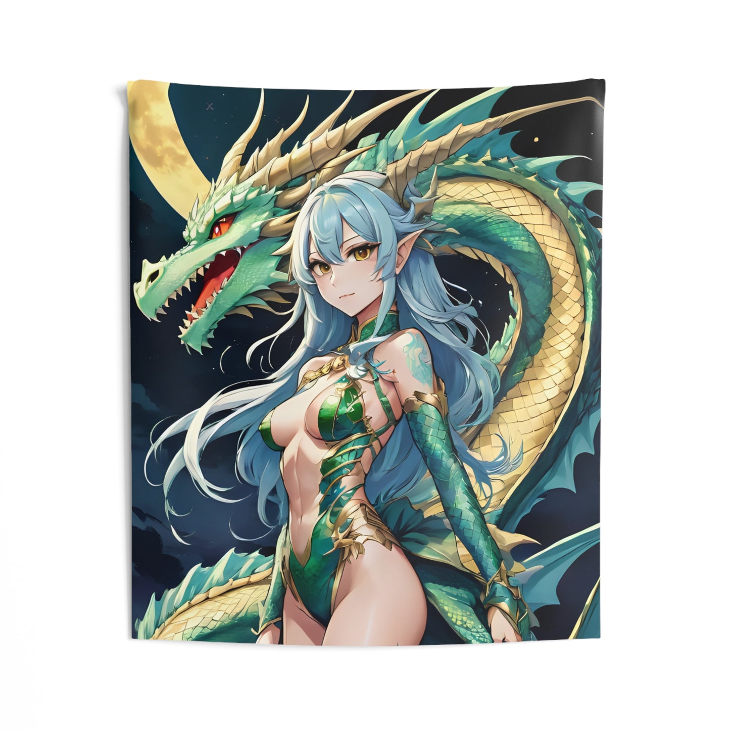 Jade Dragon Goddess, Wall Tapestry 51 x 60