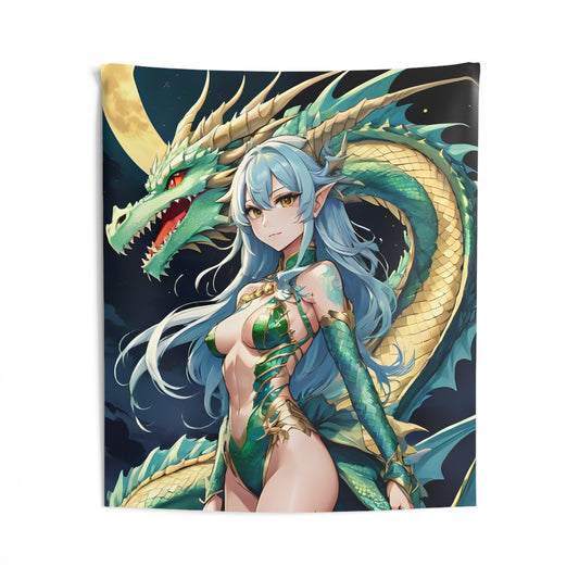 Jade Dragon Goddess, Wall Tapestry 51 x 60