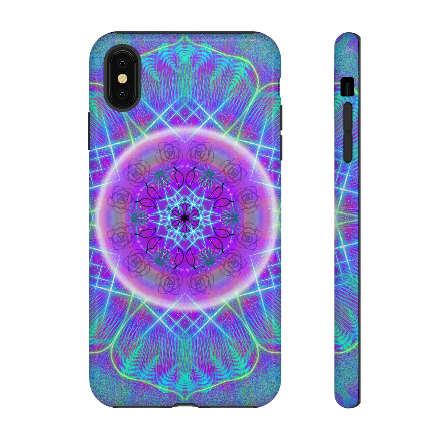 Psychedelic Mandala Protective Phone Case, Samsung, iPhone, Pixel, all sizes