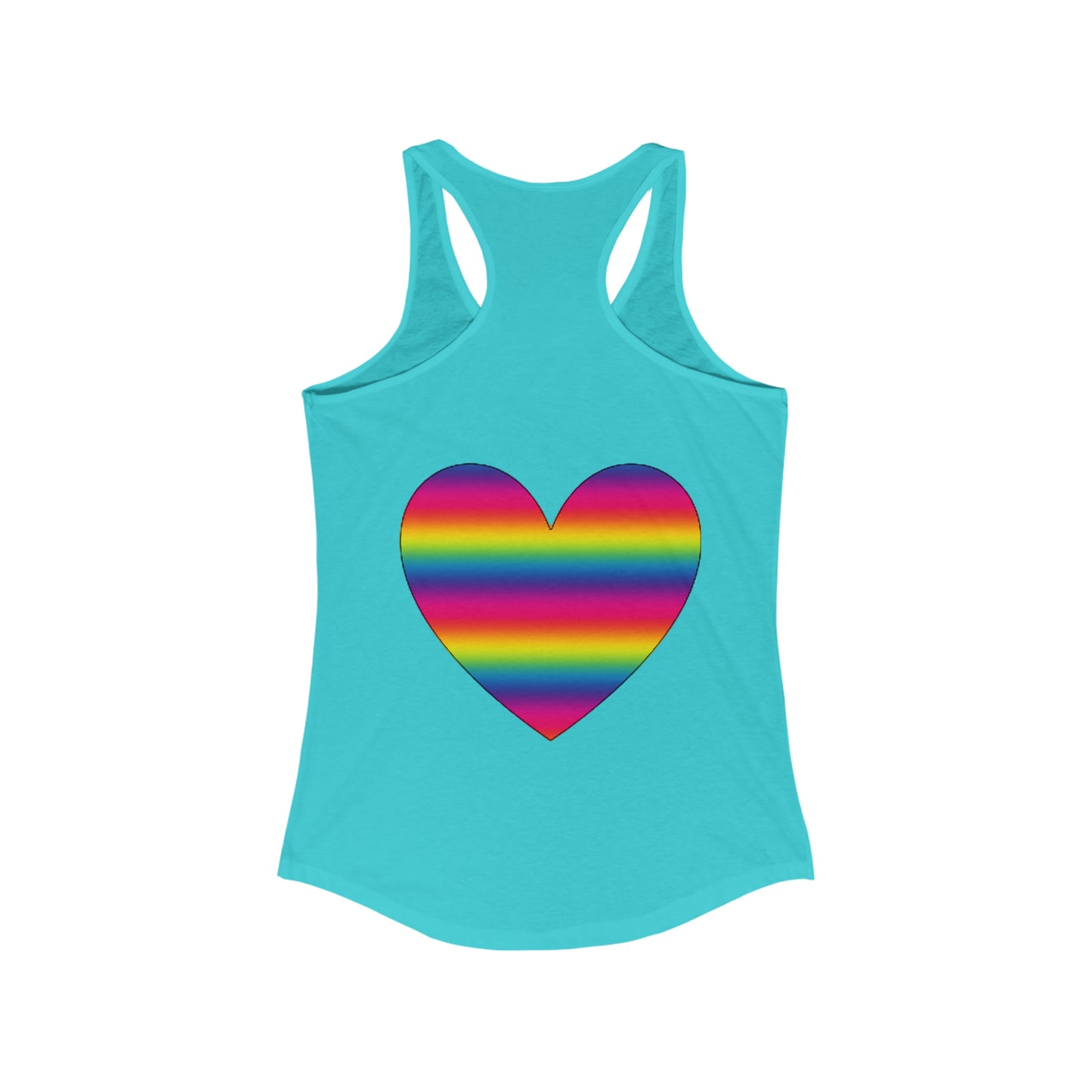 PRIDE Heart Women's Ideal Racerback Tank