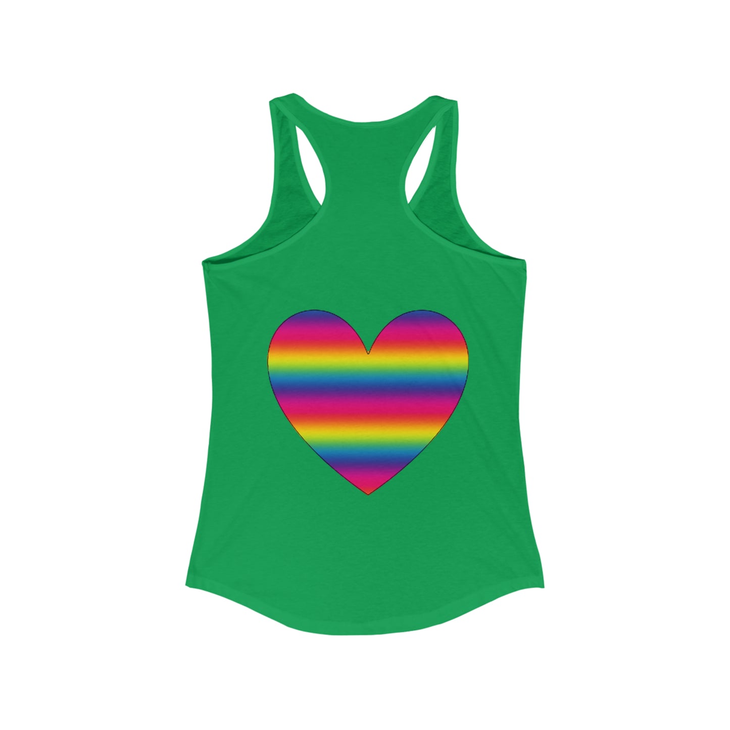 PRIDE Heart Women's Ideal Racerback Tank