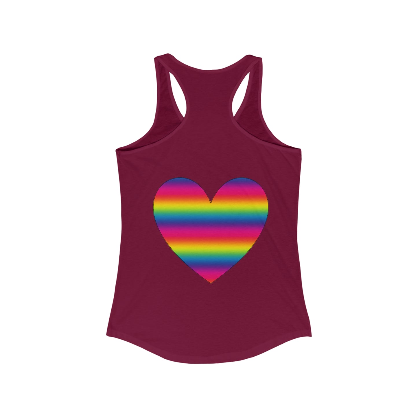 PRIDE Heart Women's Ideal Racerback Tank