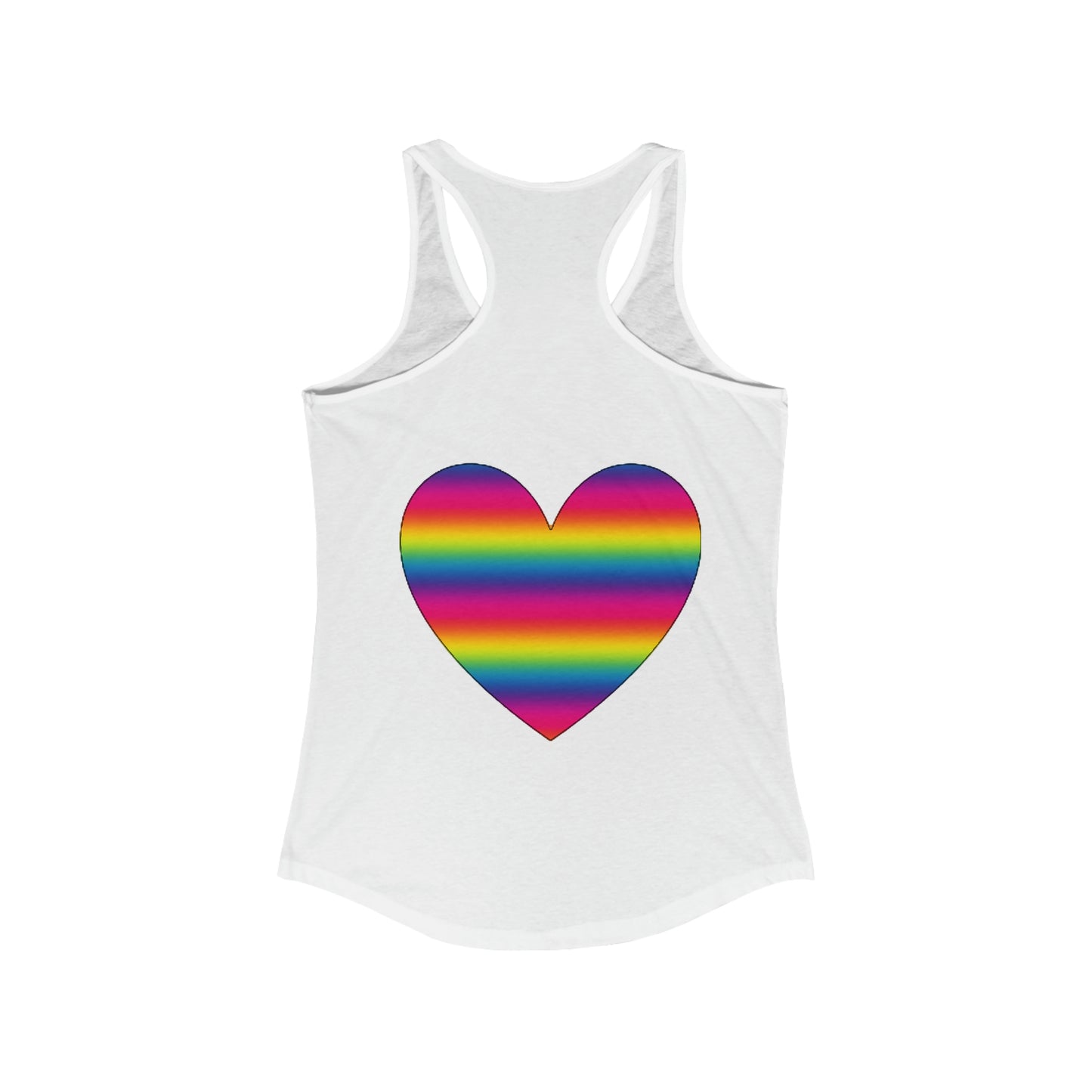 PRIDE Heart Women's Ideal Racerback Tank