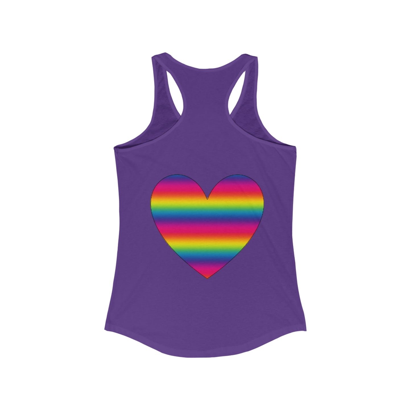 PRIDE Heart Women's Ideal Racerback Tank