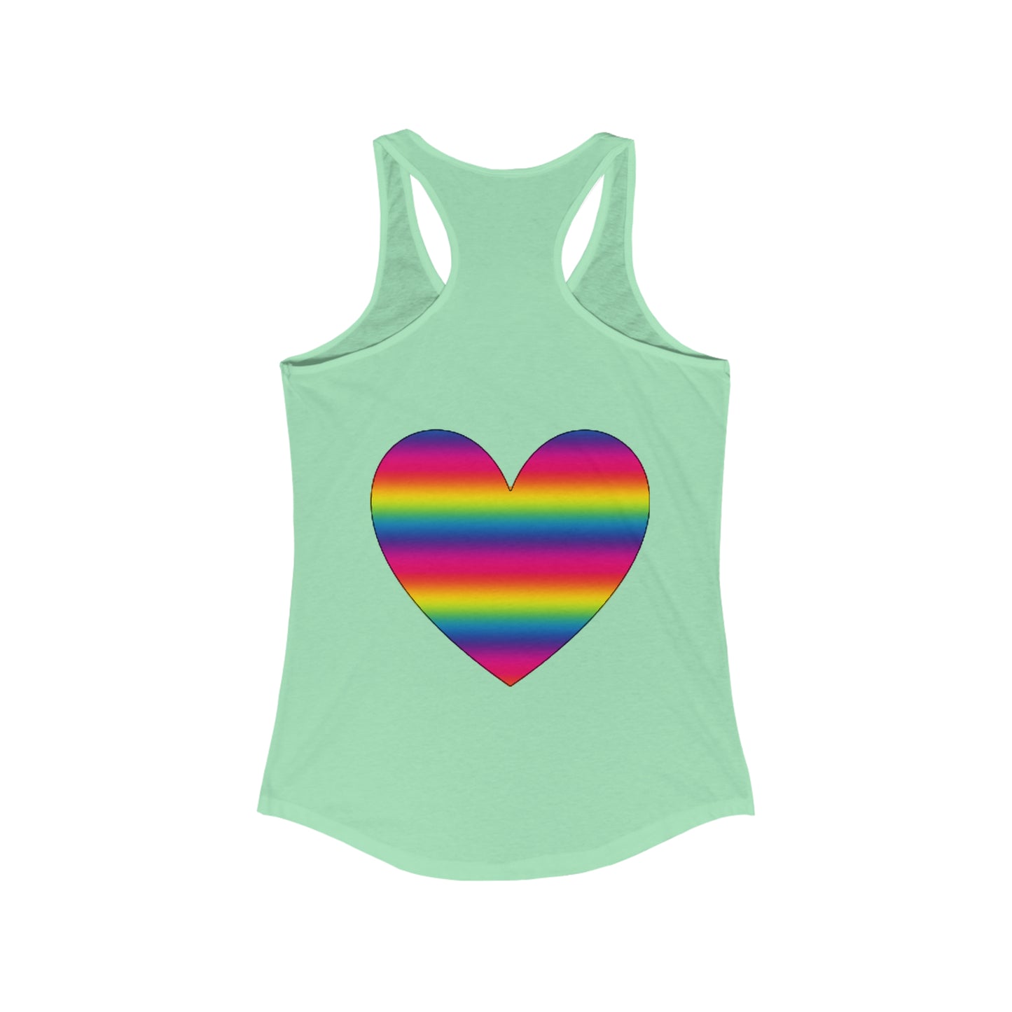 PRIDE Heart Women's Ideal Racerback Tank