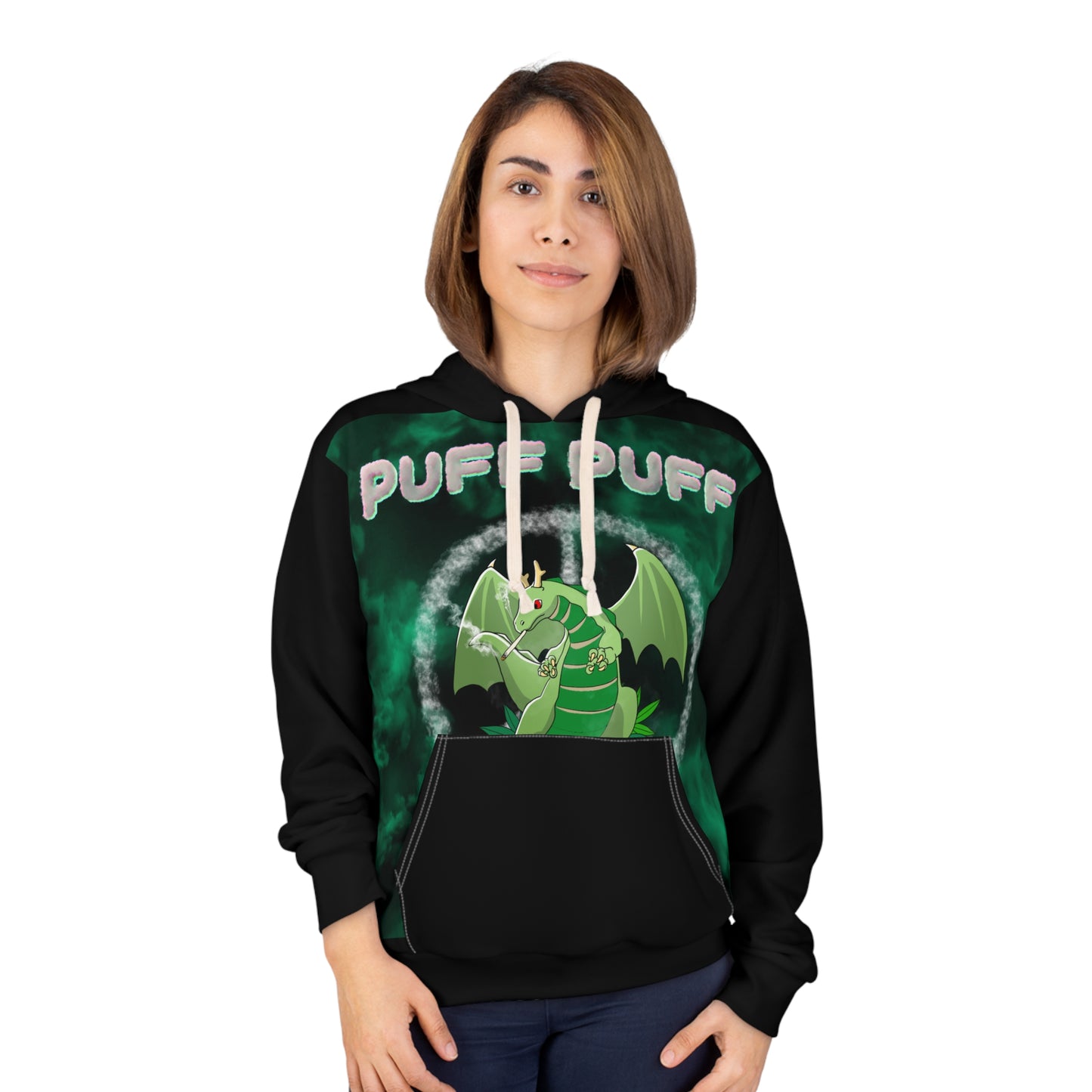 Puff Puff Smokin Dragon Pullover Hoodie (AOP)