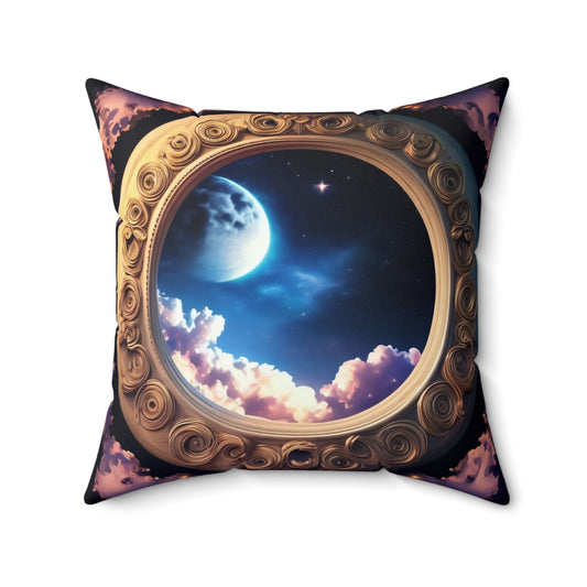 Magical Looking Mirror, Spun Polyester Square Pillow
