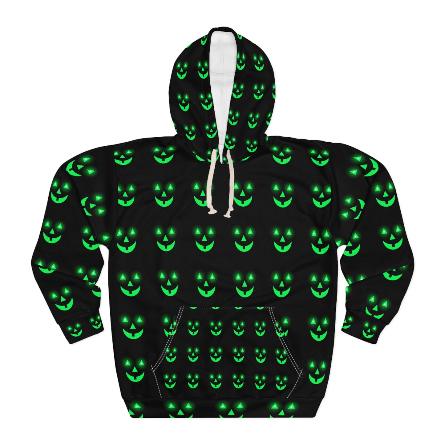 Glowing pumpkin faces Pullover Hoodie