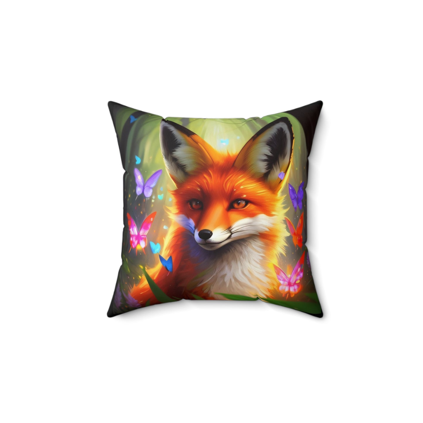 Dreamy Fox, Spun Polyester Square Pillow