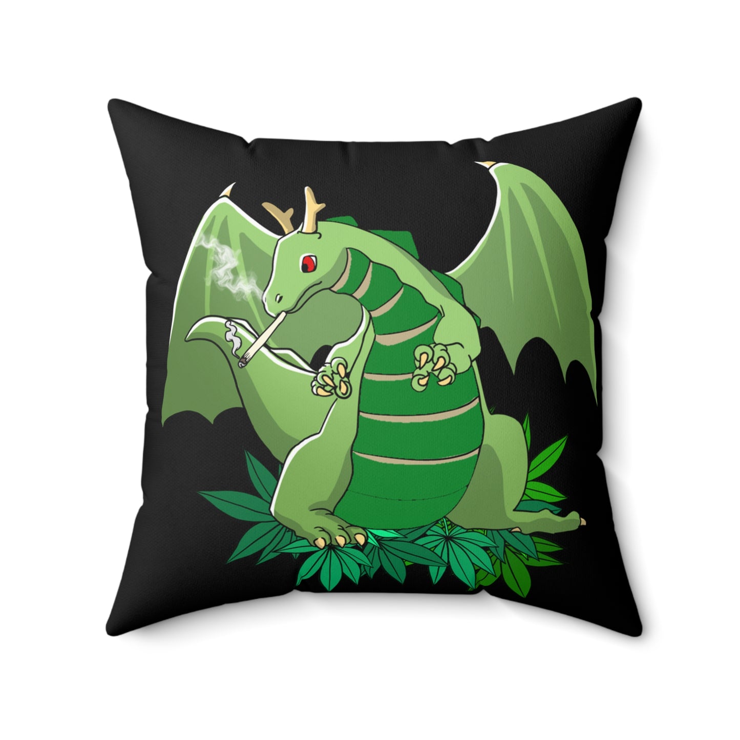 Smokin Dragon, Spun Polyester Square Pillow