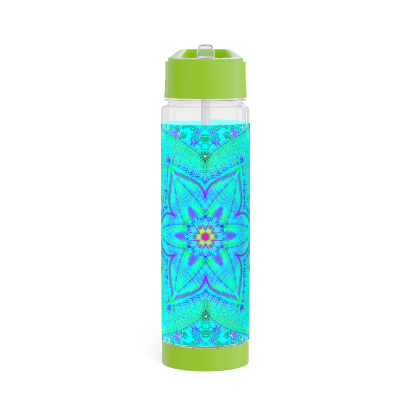 Blue Lotus Mandala Infuser Water Bottle