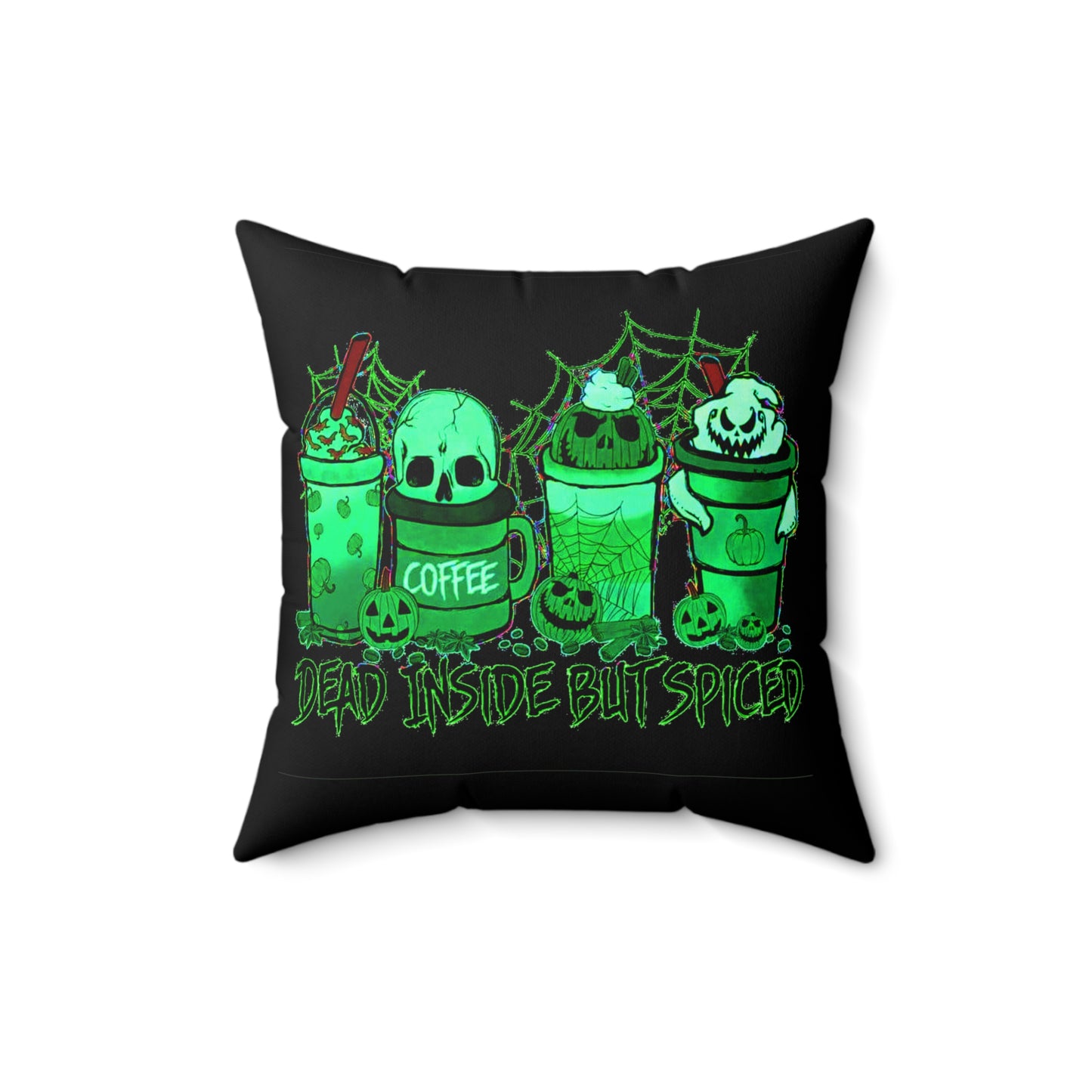 Dead Inside,  Halloween, Spun Polyester Square Pillow