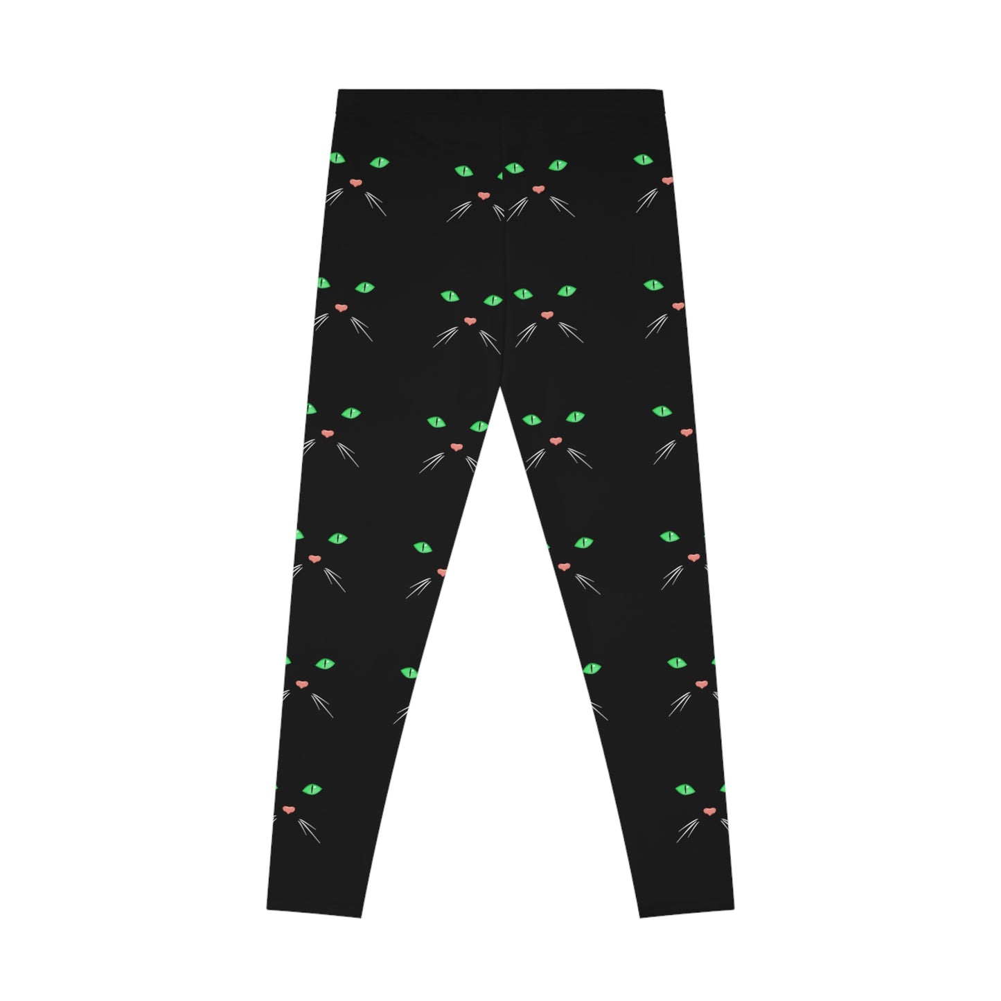 Spooky Black Cat Halloween Stretchy Leggings