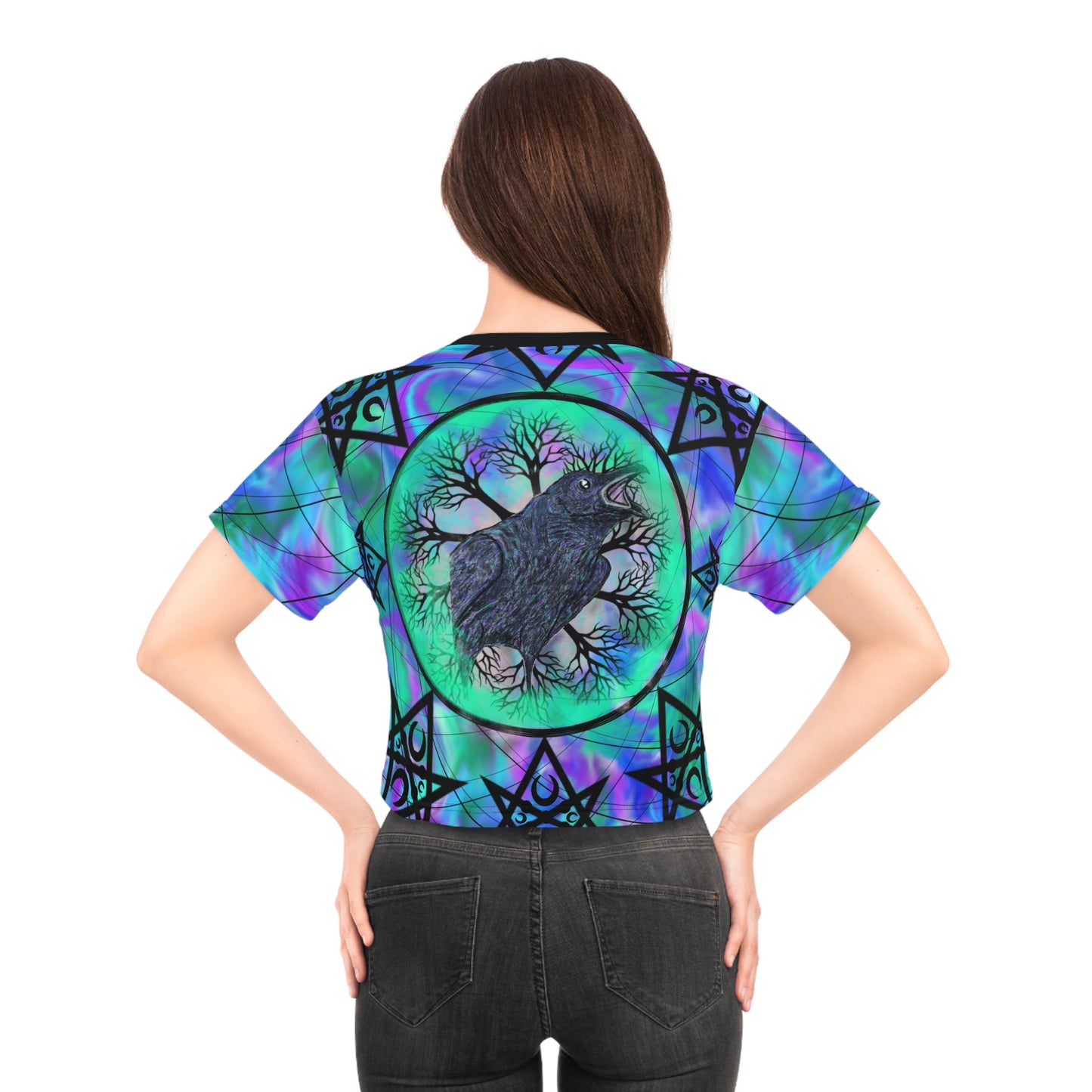 Raven Magick AOP Crop Tee