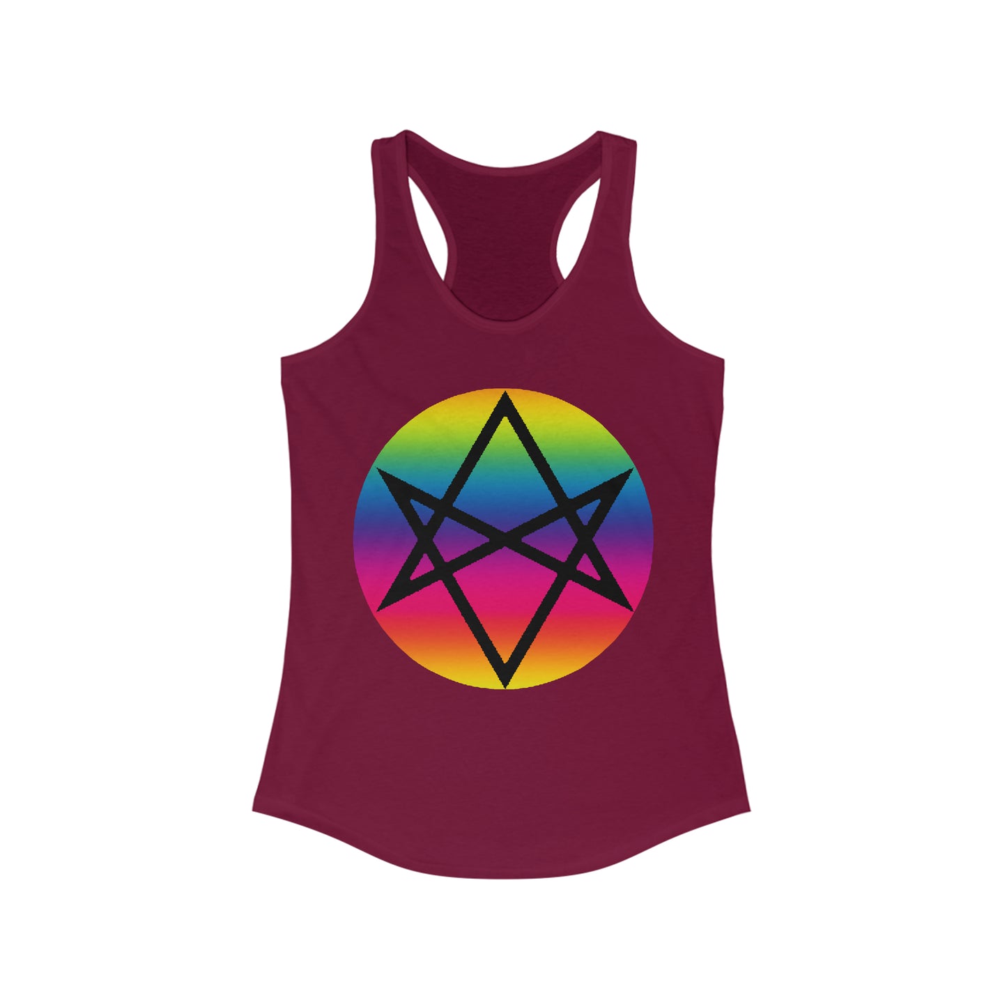 PRIDE Unicursal Hexagram Women's Ideal Racerback Tank