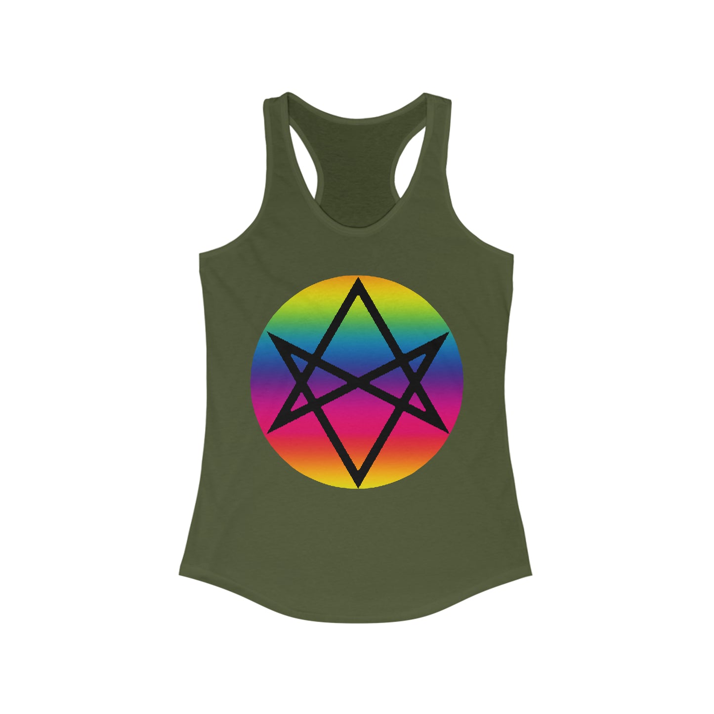 PRIDE Unicursal Hexagram Women's Ideal Racerback Tank