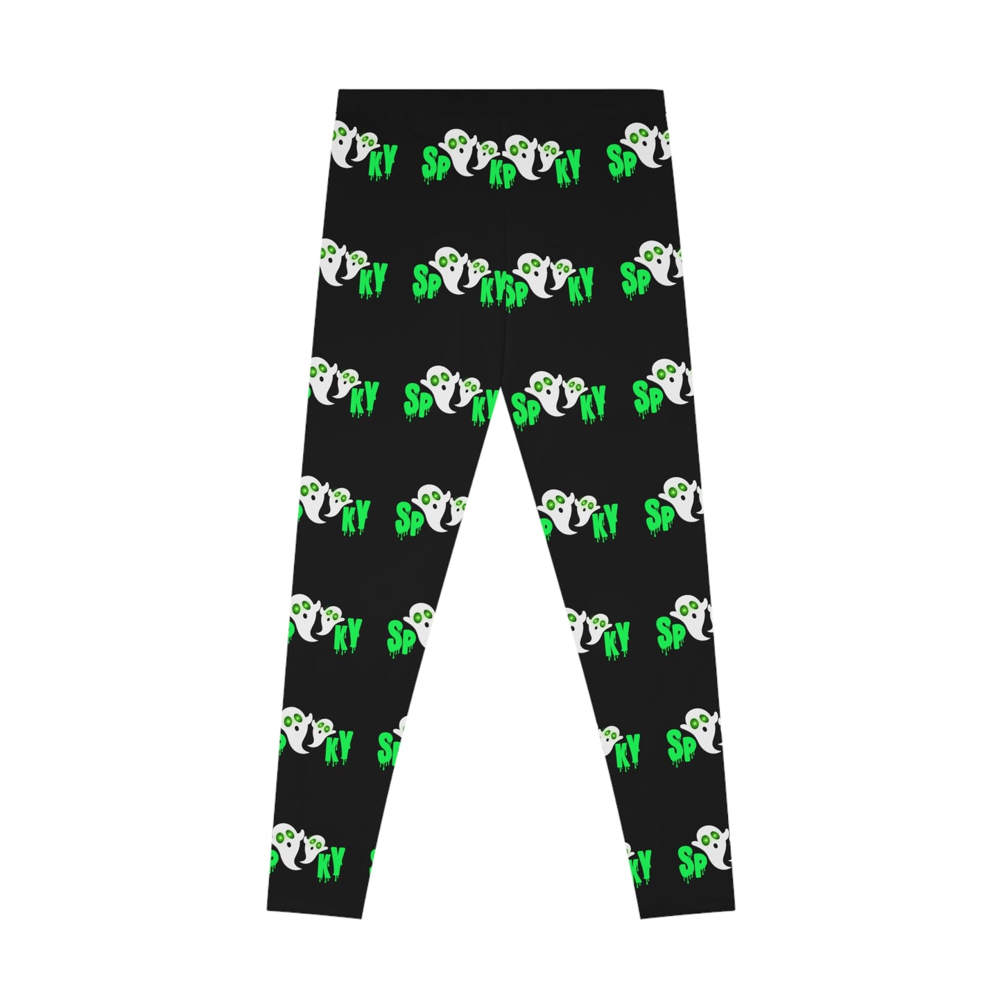 Spooky Halloween Stretchy Leggings Black