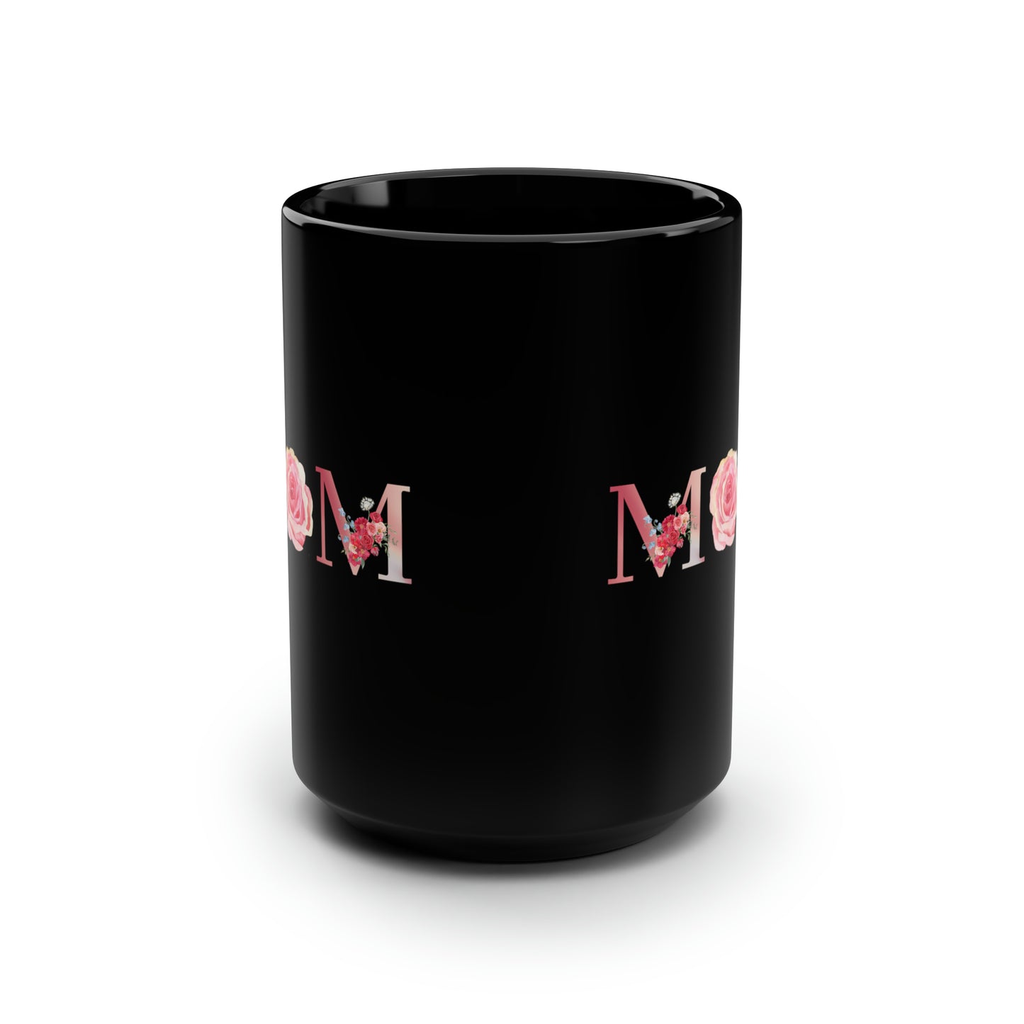 MOM, Black Mug, 15oz