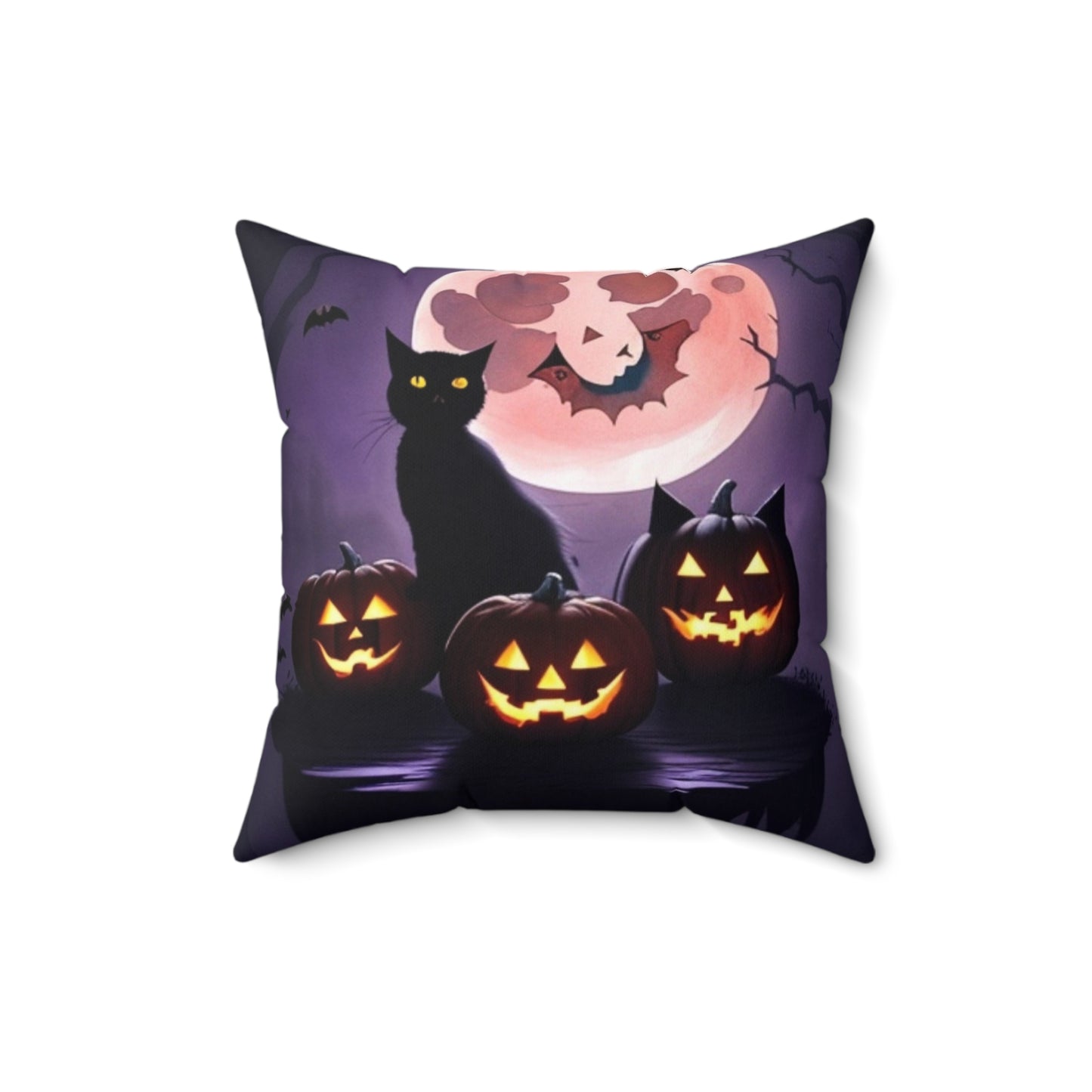 All Hallows Eve, Halloween, Spun Polyester Square Pillow