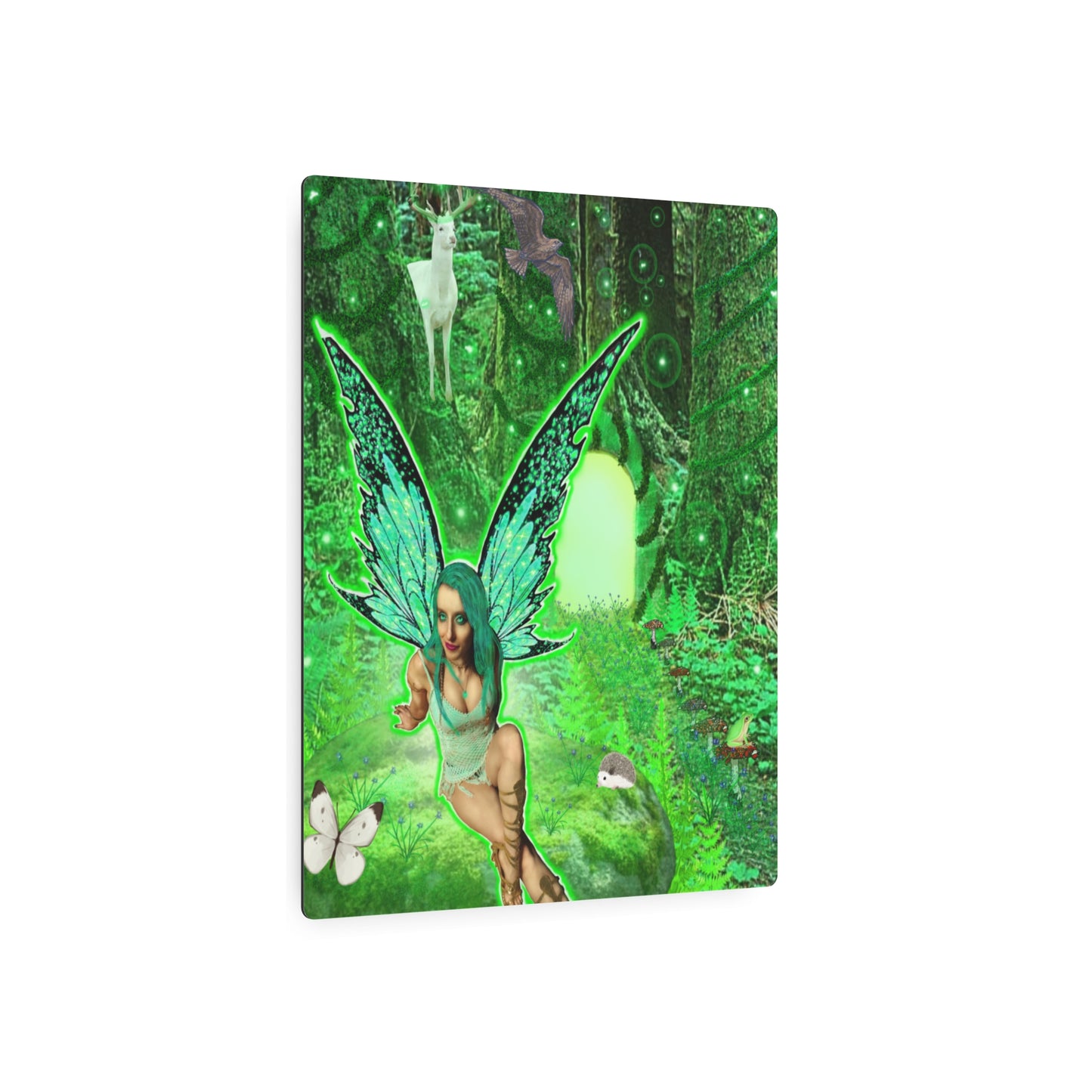 Mystic Forest Fairy, Fantasy Art, Metal Wall Art, Wall Decor, Nature Lover Gift, Original Art, Unique Gifts