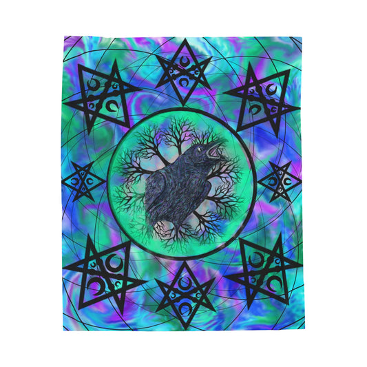 Raven Magick Throw Blanket