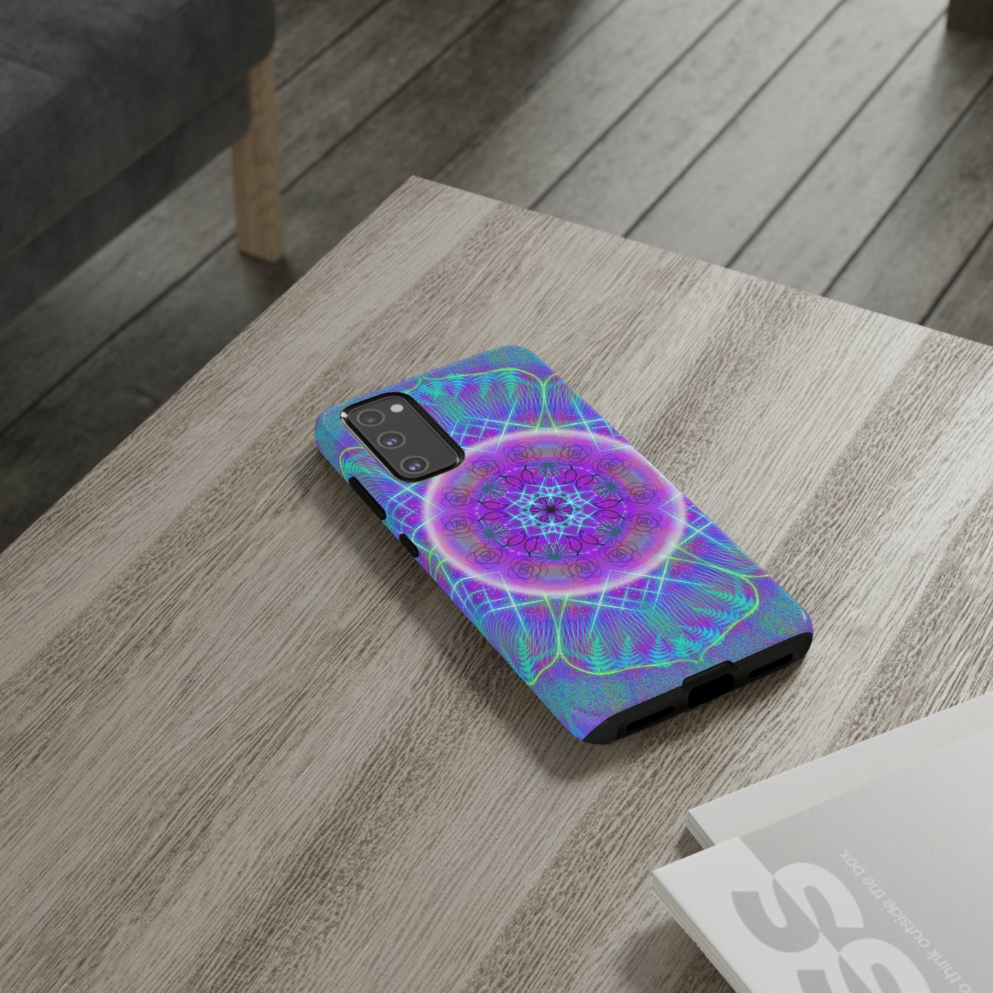 Psychedelic Mandala Protective Phone Case, Samsung, iPhone, Pixel, all sizes