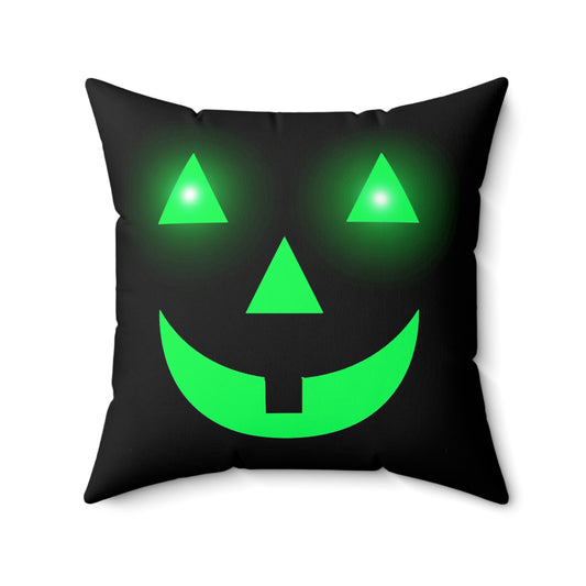 Halloween Pumpkin glow, Spun Polyester Square Pillow