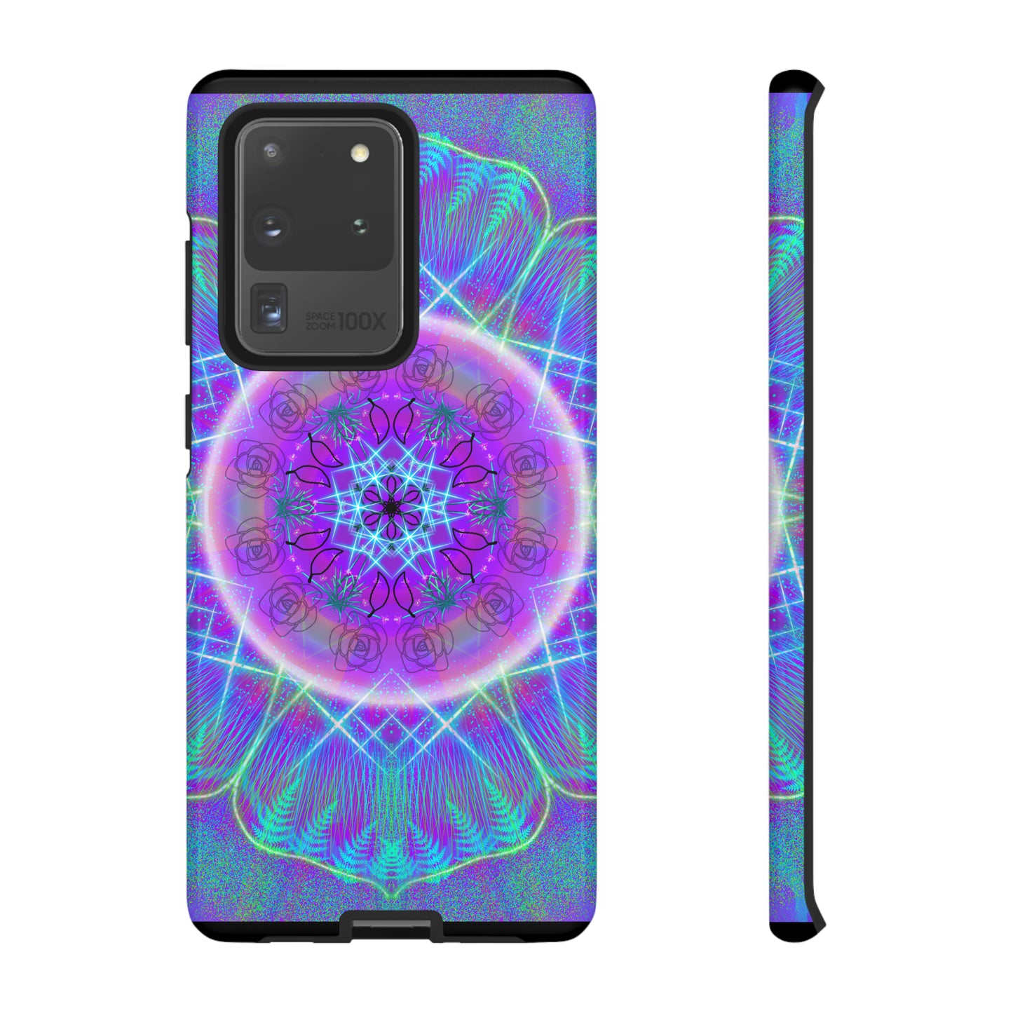Psychedelic Mandala Protective Phone Case, Samsung, iPhone, Pixel, all sizes